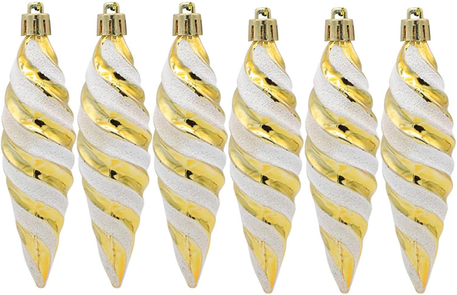 36個 ツイストテクスチャホリデーツリーデコレーション クリスマスツリーハンギングオーナメント クリスマスデコレーション用吊り下げス