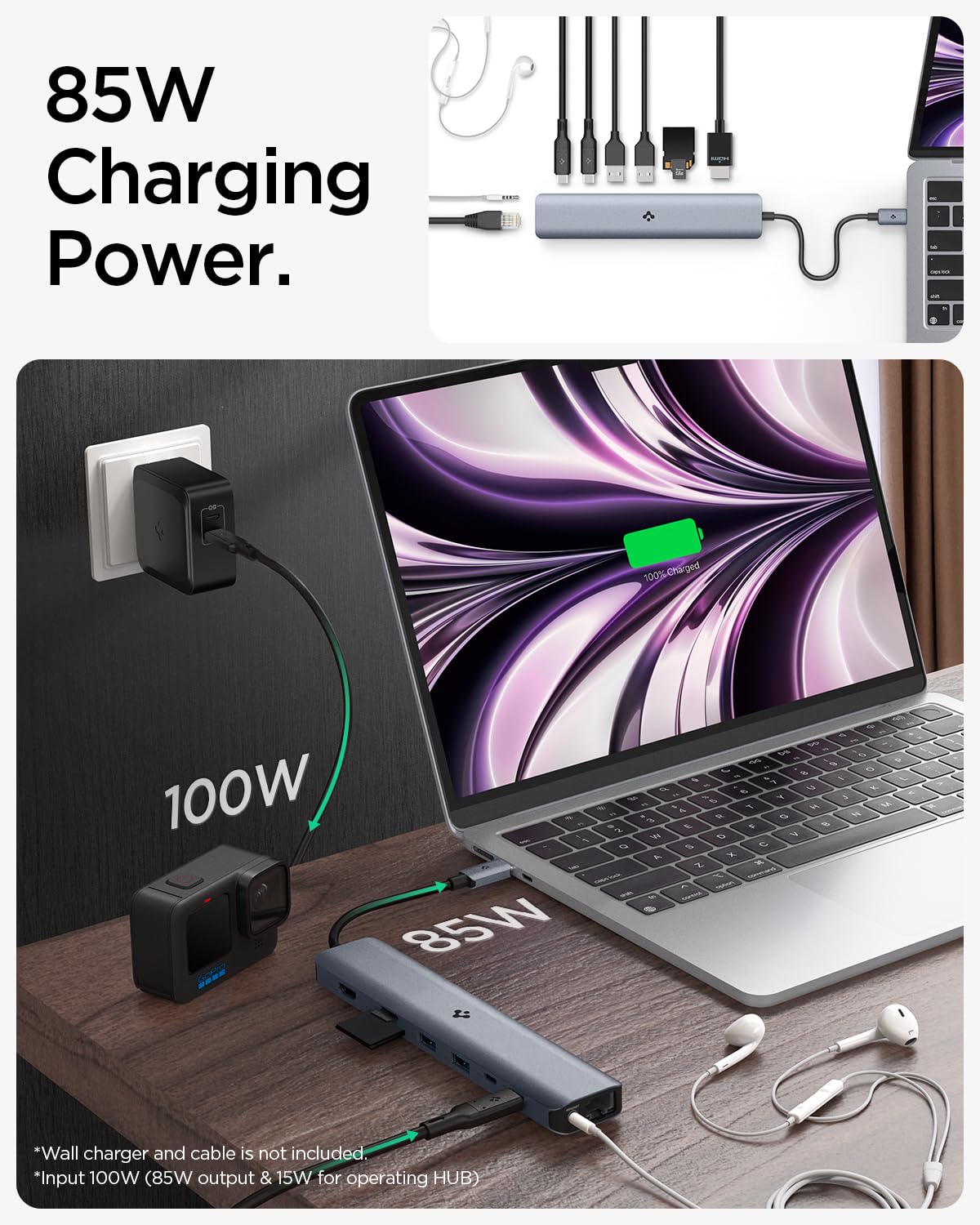 Amazon | Spigen USB-C Type-c ハブ 9in1 [ 100W PD / 4K対応HDMI出力