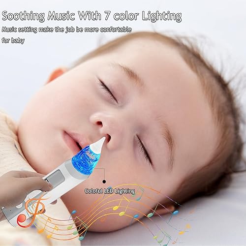 Miniatura 3 de LPYFRG Aspirador nasal para bebé succión de nariz ajustable de 9 niveles succión de nariz eléctrica para bebé recién nacidos y niños pequeños