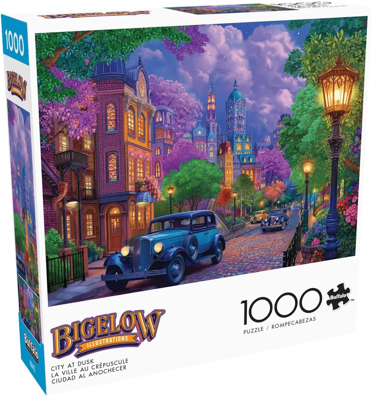 Buffalo Games - Bigelow Illustrations - Night and Day - City at Dusk - 1000 Piece Jigsaw Puzzle for Adults - Challenging Puzzle Perfect for Game Nights - Finished Size is 26.75 x 19.75