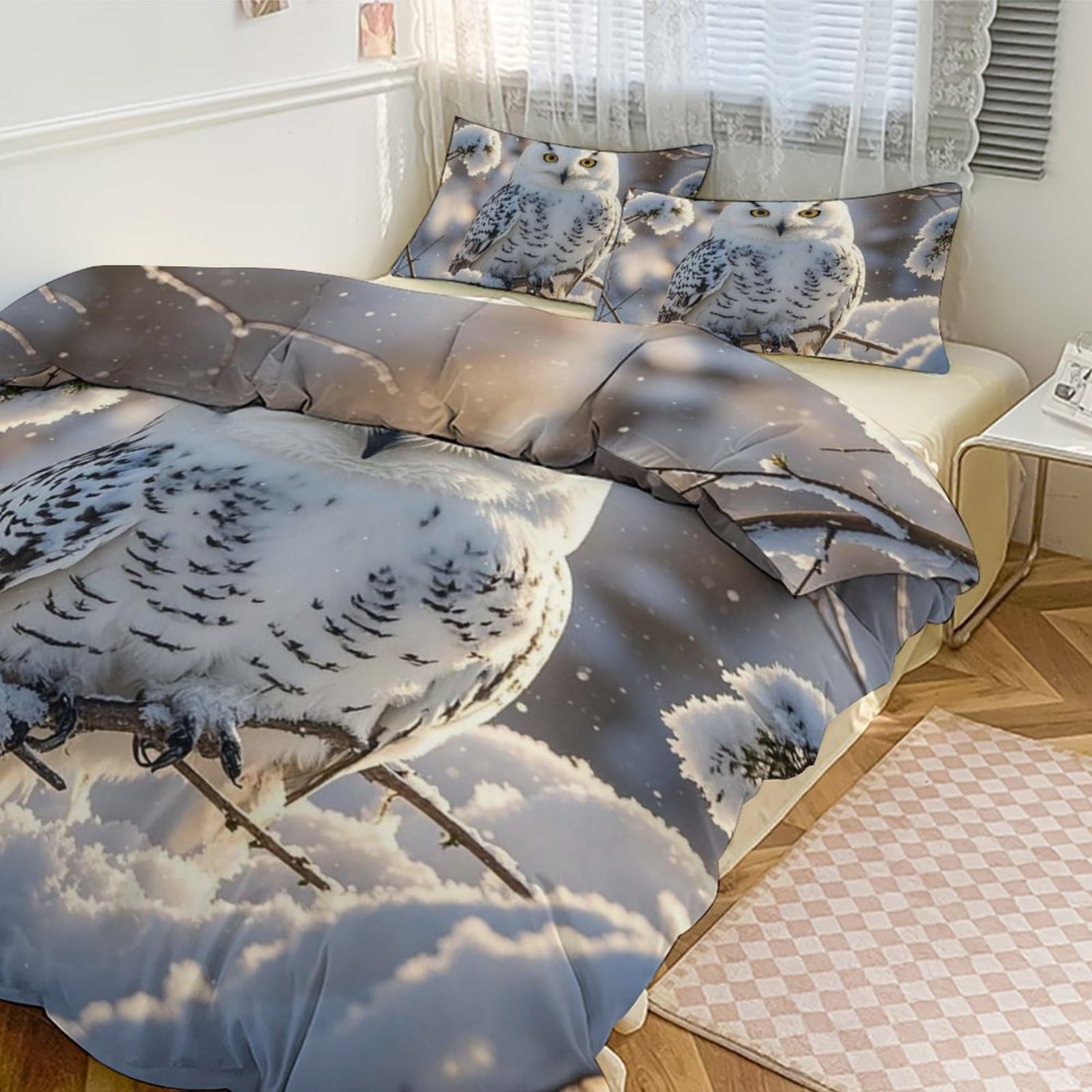 Parure housse de couette 3 pièces finitions haut de gamme