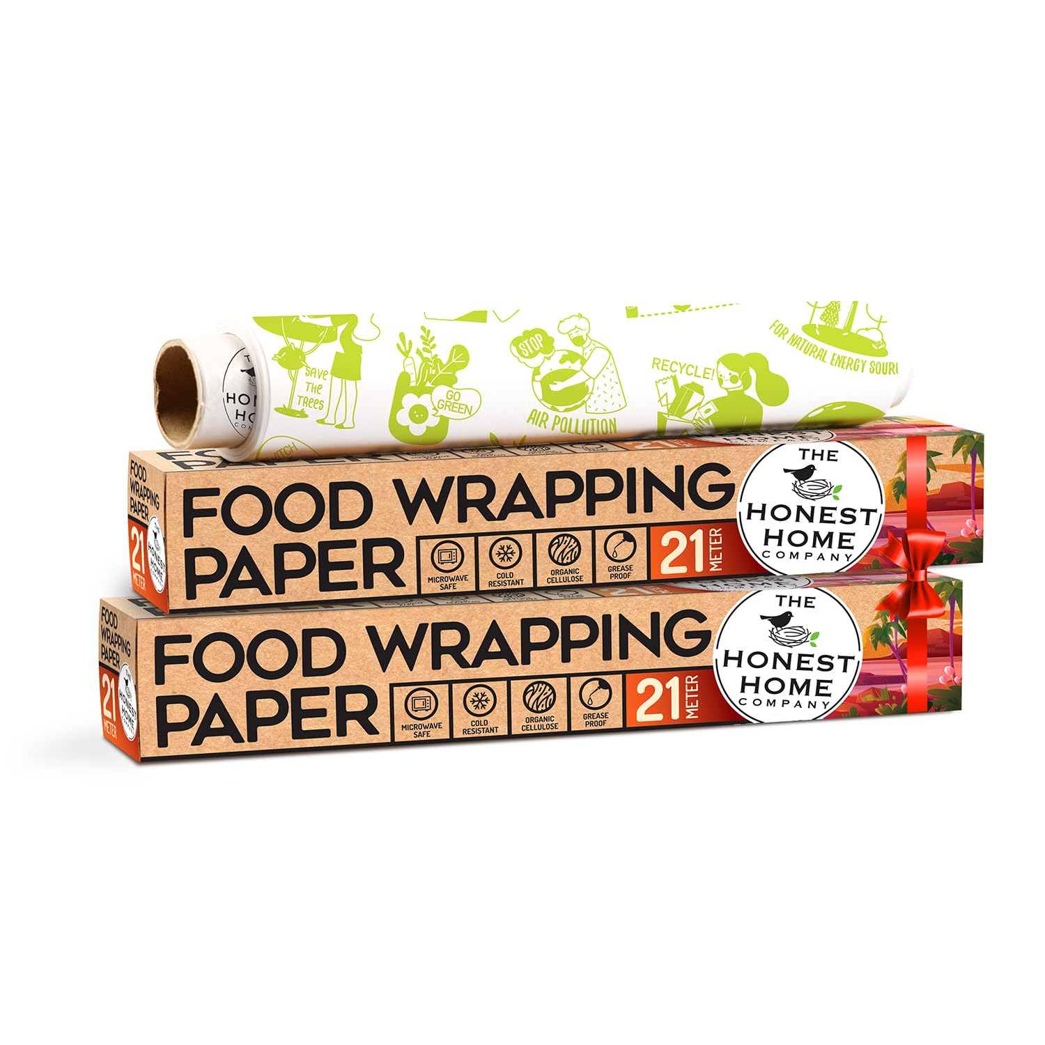 THE HONEST HOME COMPANY | Food Wrapping Paper Roll 42 Meters, 40 GSM | Fda Approved | Safe for Food Wrap | Pack of 2 (21M + 21M)-image-8