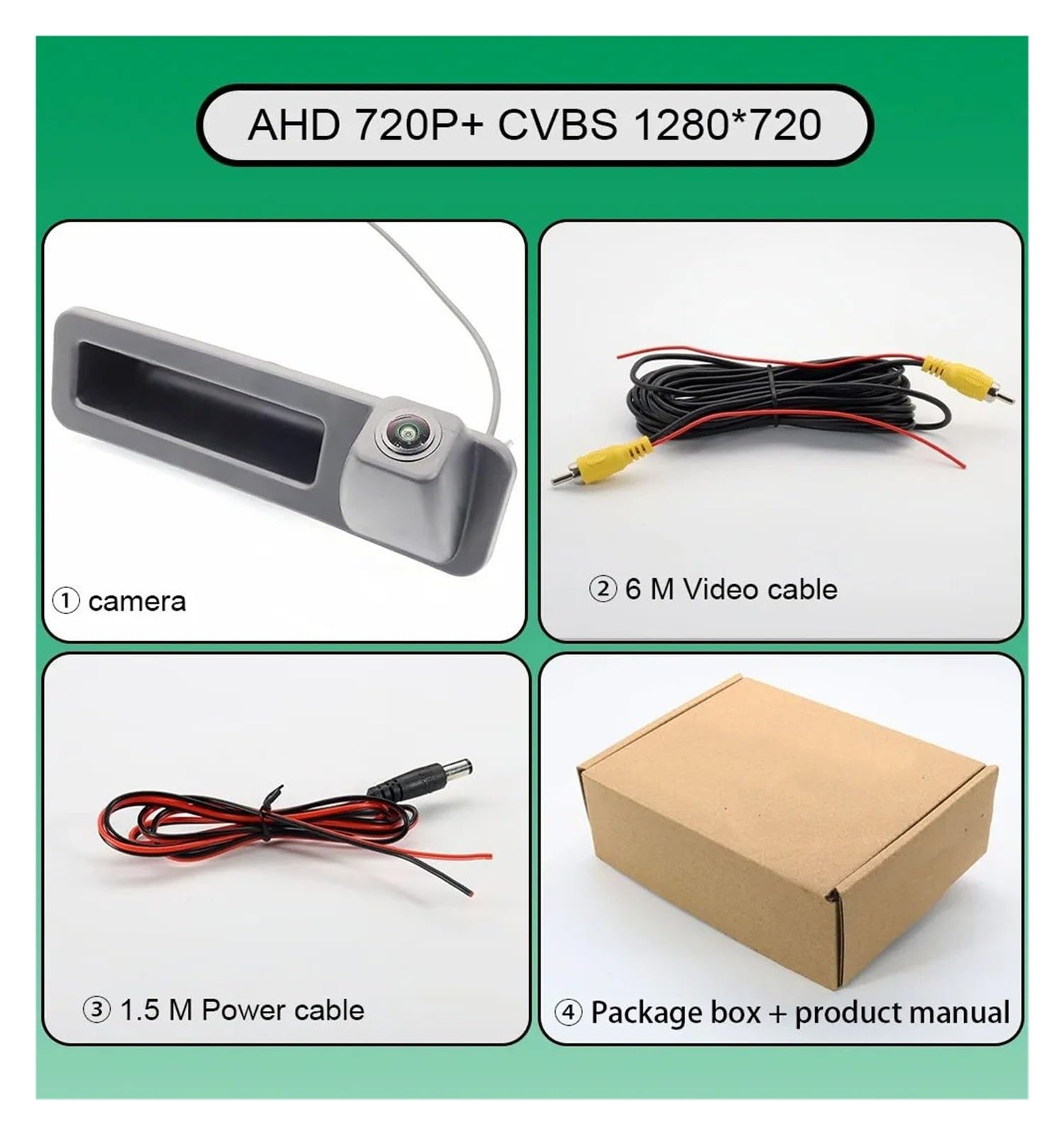 Telecamera Backup Per BMW X3 G20 G21 G28 G38 G01 F44 2 3 5 Serie 2018-2022 Visione Notturna HD Maniglia Per Bagagliaio Backup Parcheggio Telecamera Vista Posteriore Retrocamera(AHD 1080P-CVBS 12 V)