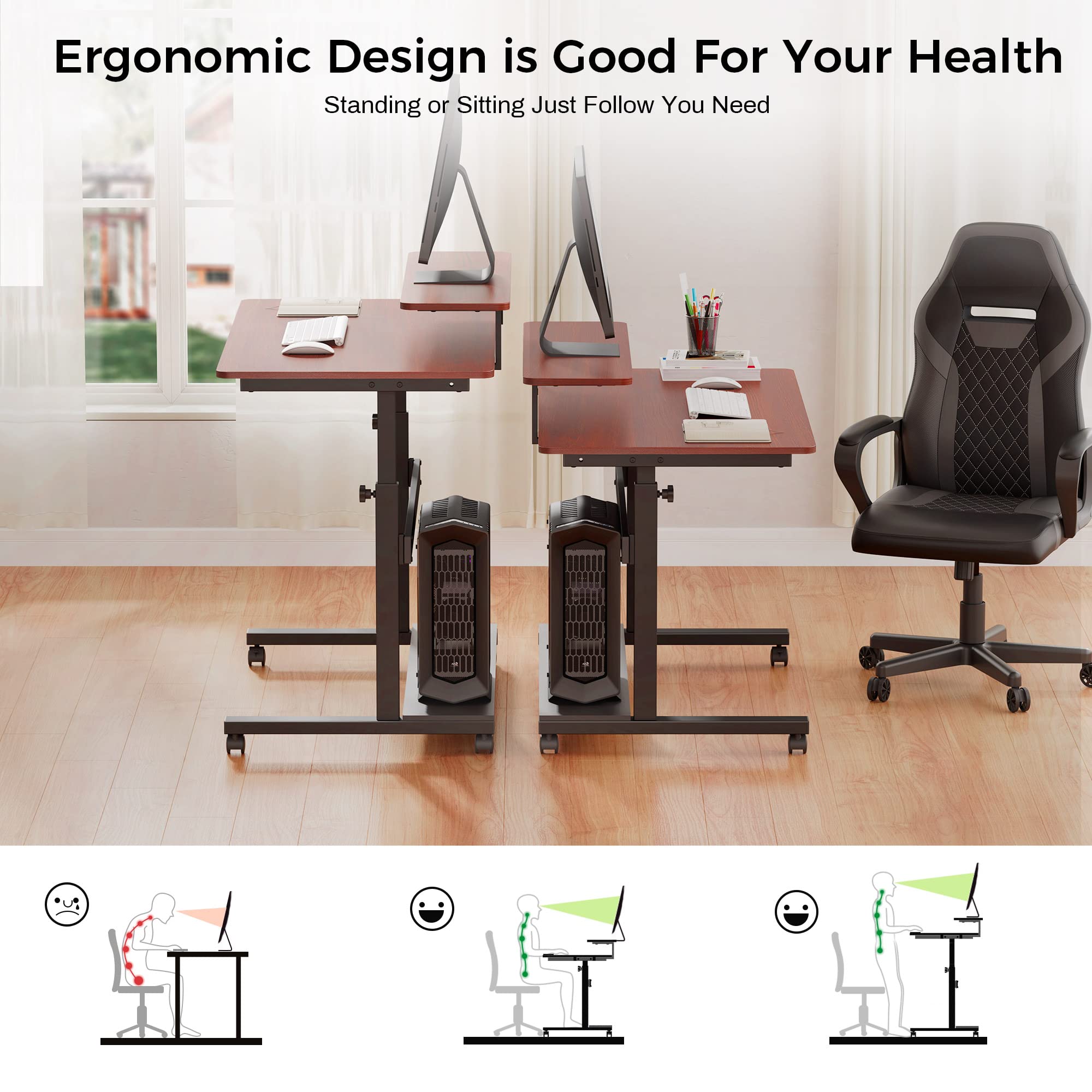 Conquer Your Workspace The Ultimate Guide To The Blue Mobile Height Adjustable Chairfeed