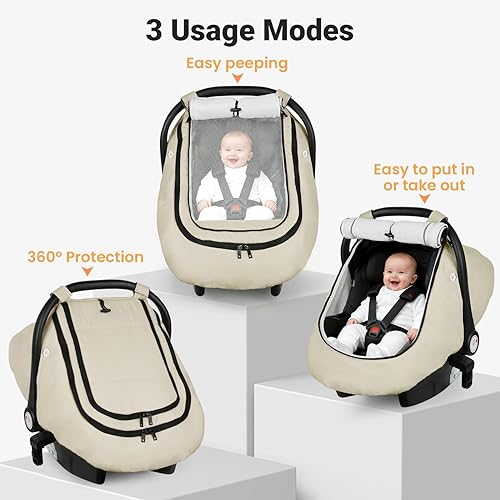 Miniatura 4 de Rquite Funda para Asiento de Coche para Bebé, Fundas de Asiento de Coche de Invierno para Niño y Niña, Funda Impermeable para Asiento de Coche