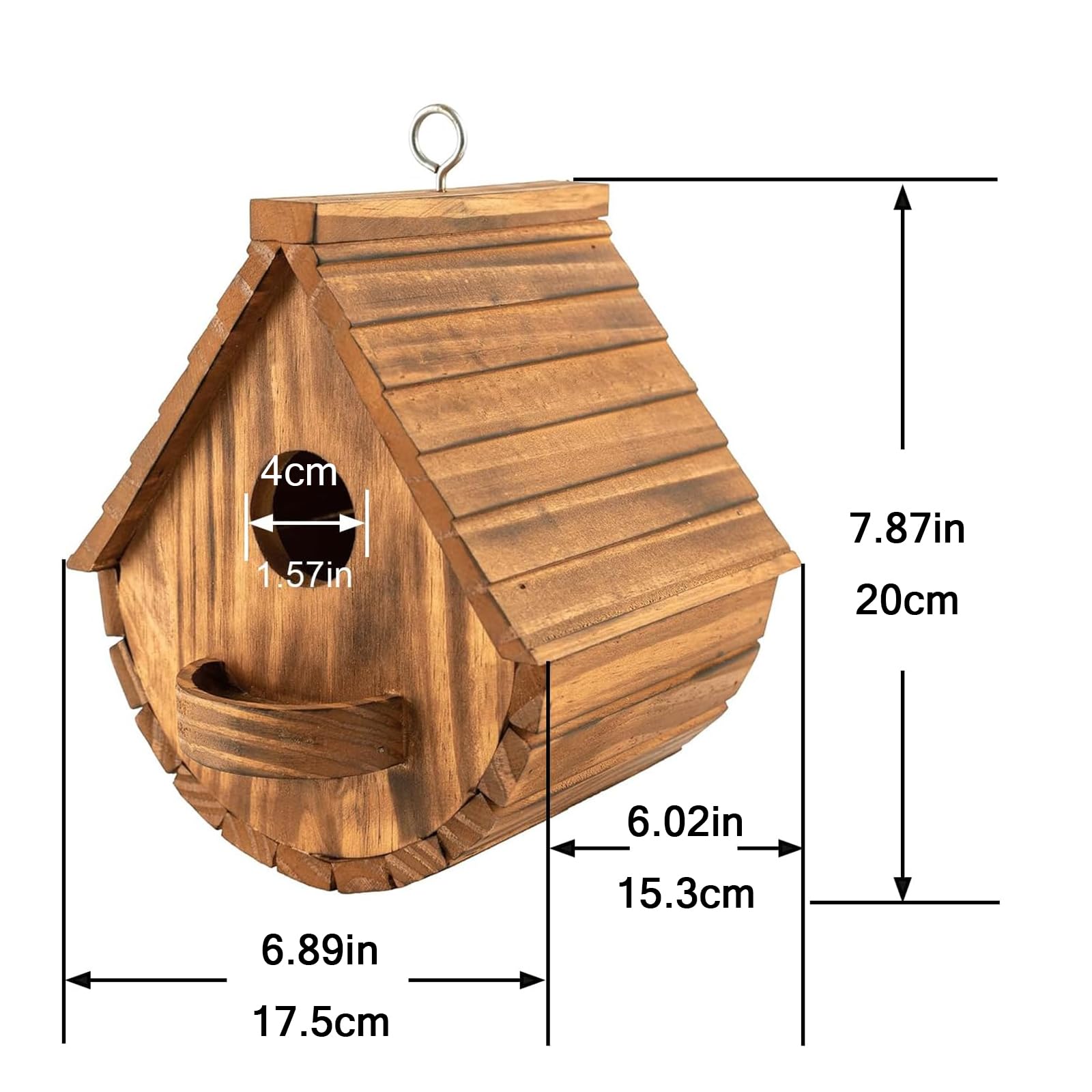 Casetta Legno Uccellini, Nido Ideale per Uccelli Selvatici, Casetta per Uccelli Selvatici da Esterno, Nido Uccellini da Esterno da Appendere, Resistente alle Intemperie e Robusta
