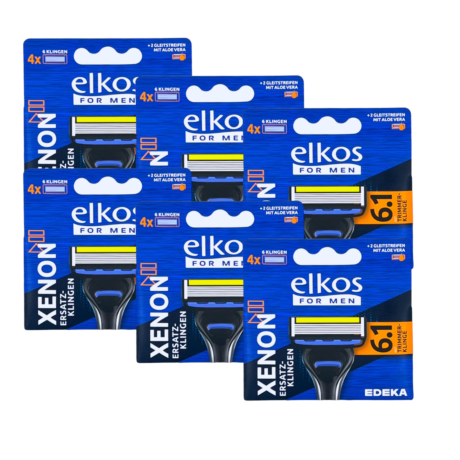 elkos Xenon 6.1 Rasiererklingen | Ersatzklingen für elkox Xenon 6.1 Rasierer (6er Pack)