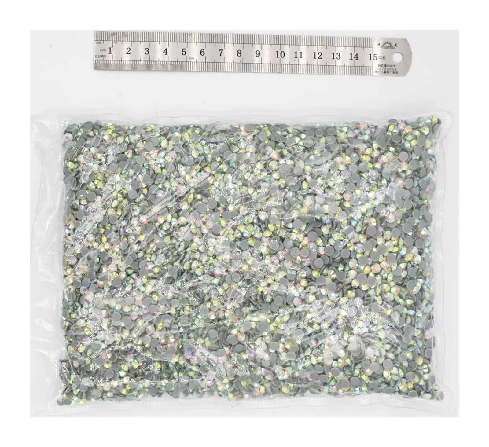 Hotfix Strasssteine ​​Hotfix ​​Großpackung Crystal AB Glas Strass Aufbügeln(Glue Crystal Clear,Ss4- 14400pcs)