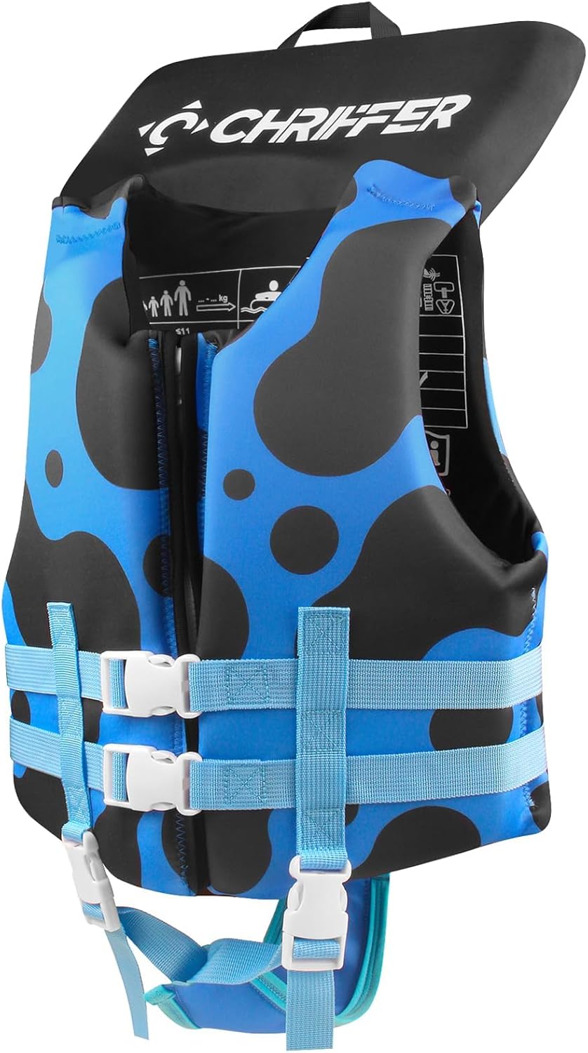 Chriffer Toddler Swim Vest Jacket for Boys Girls 20-70 Pounds/2-10 Years, Kids Swim Vest with Adjustable Safety Strap for Pool Beach for Learning Swimming