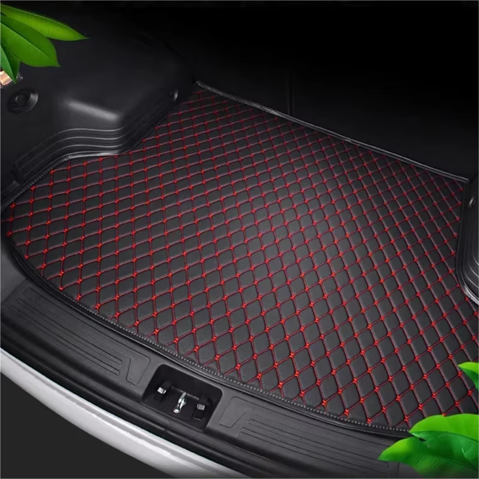 Tapis de coffre pour Toyota Yaris 2008-2013 en noir et rouge cargo liner de remplacement - 5