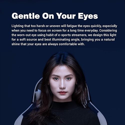 Miniatura 4 de Godox Luz clave ES45, luz de video LED con soporte de escritorio extensible, control inalámbrico de 2.4G, 0-100% de brillo y temperatura de color de