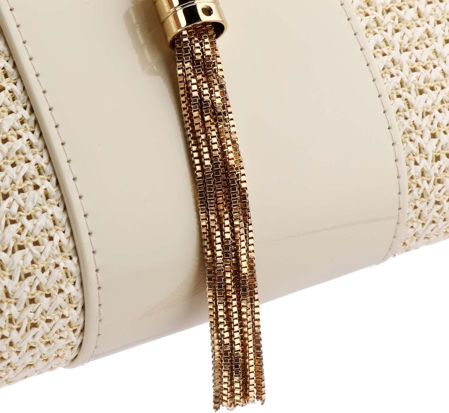 Straw Handbag Evening Bag Clutch Purses for Women, Fashion Summer Beach Tote Tassels Straw Clutch