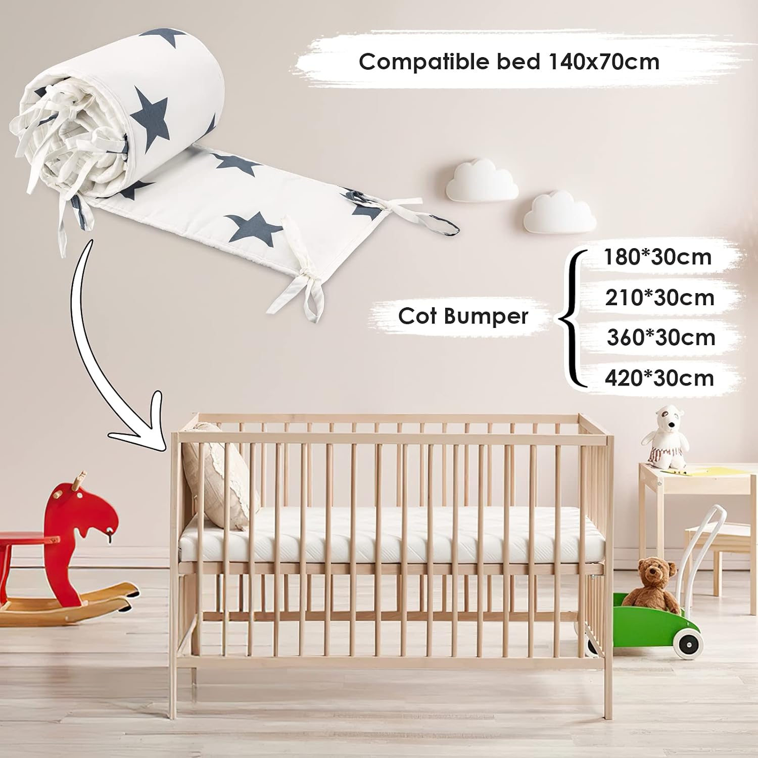 bumper wraps cot