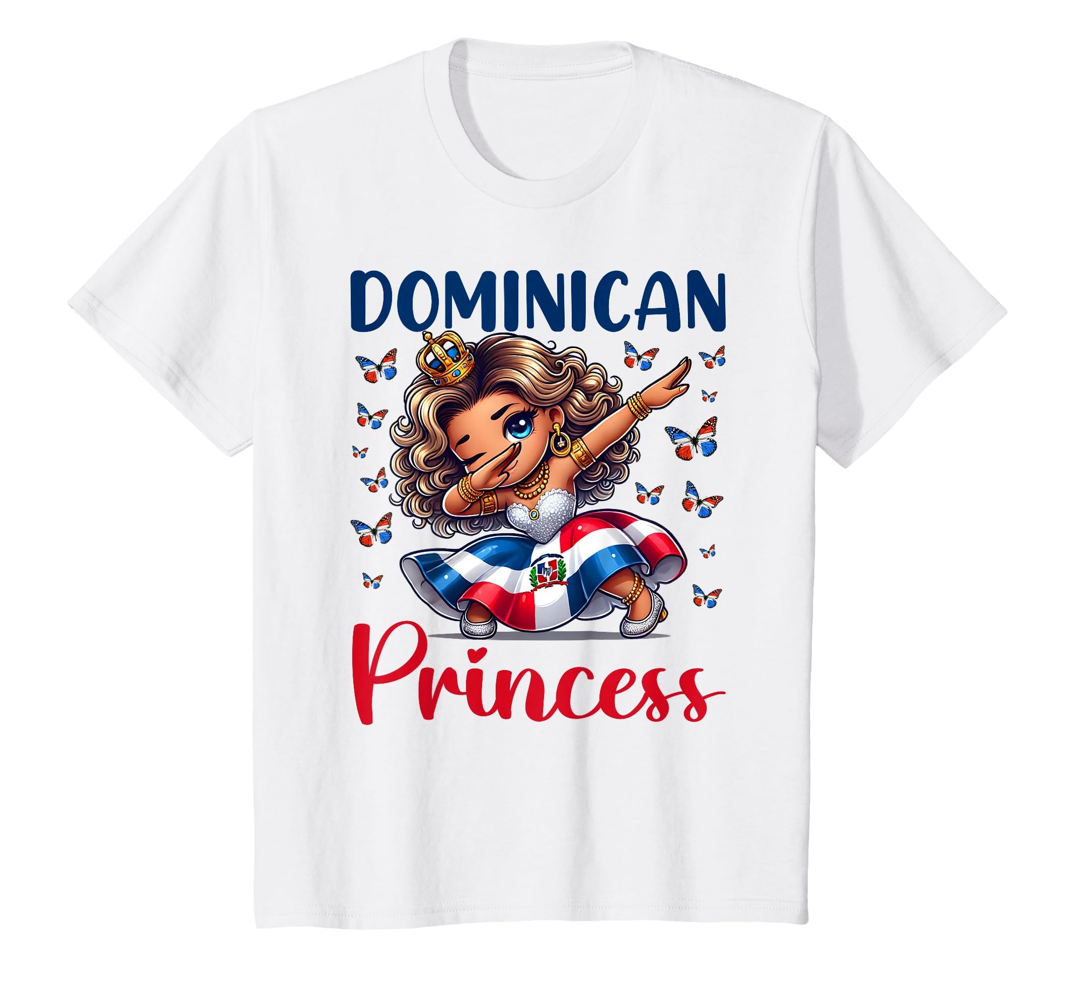 Dominican Princess Flag Latina Dominicana for Girls & Kids T-Shirt