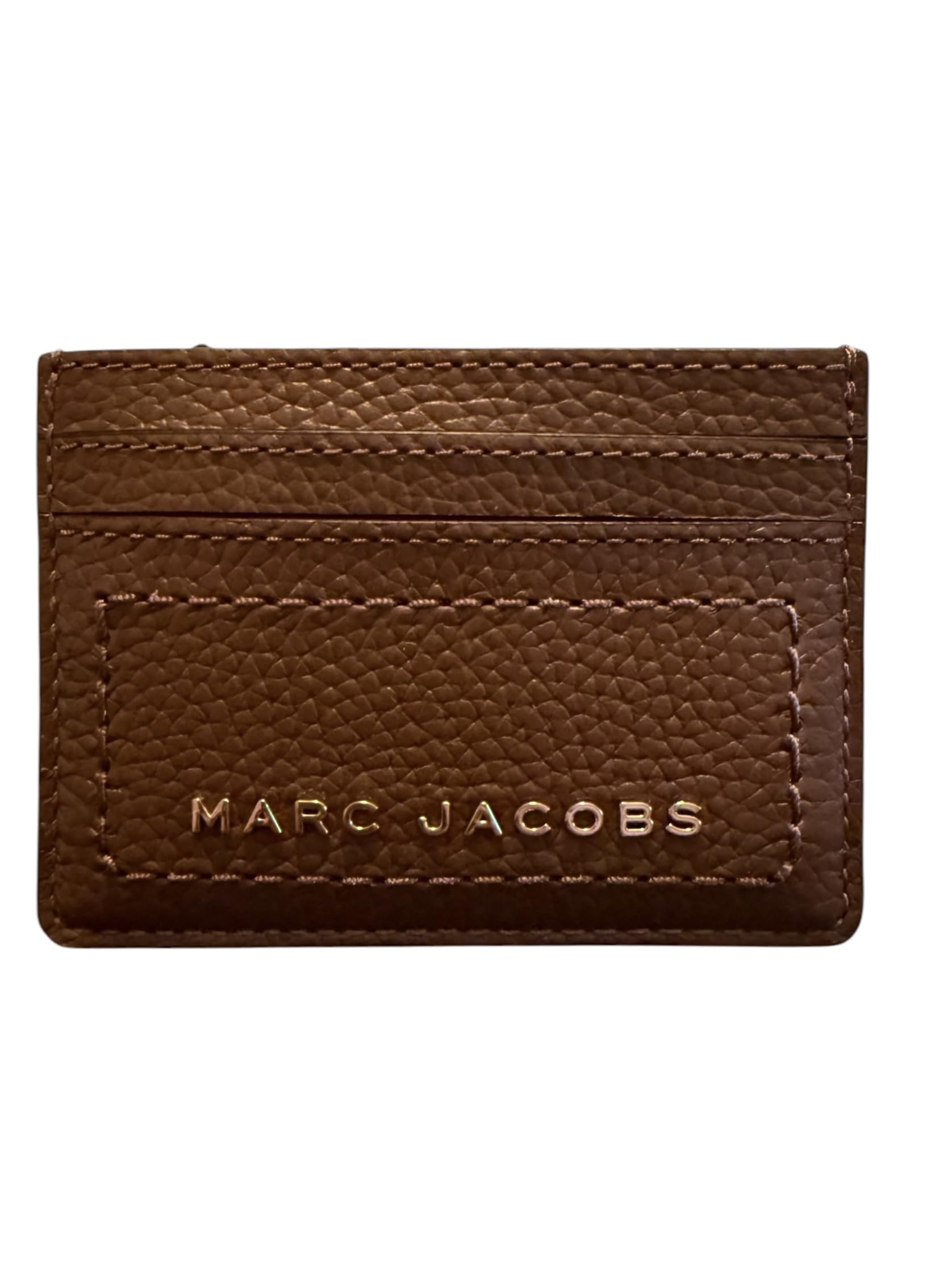 Marc Jacobs S102L01FA21-001 Gold Hardware Women's Leather Card Case (Cognac Brown)