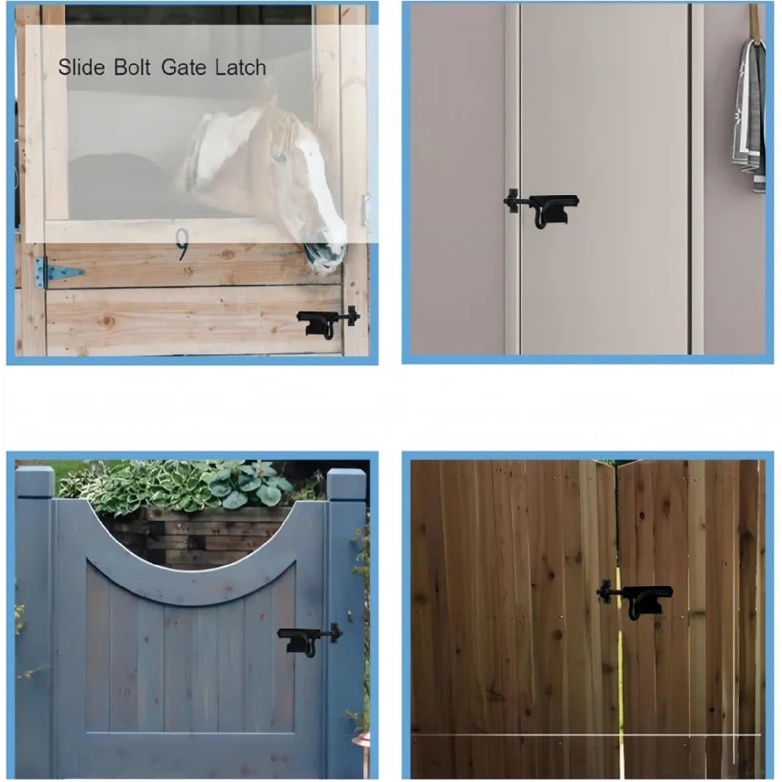 Cerradura de puerta con pestillo deslizante, ventana, sólido alta resistencia for puertas exteriores y cobertizos Para Puertas