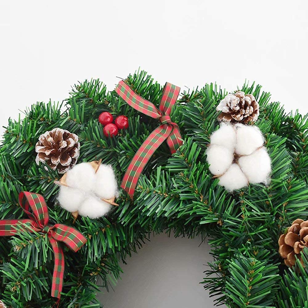 Kerstkransen : Handgemaakte verse kerstkrans 50 cm zilver