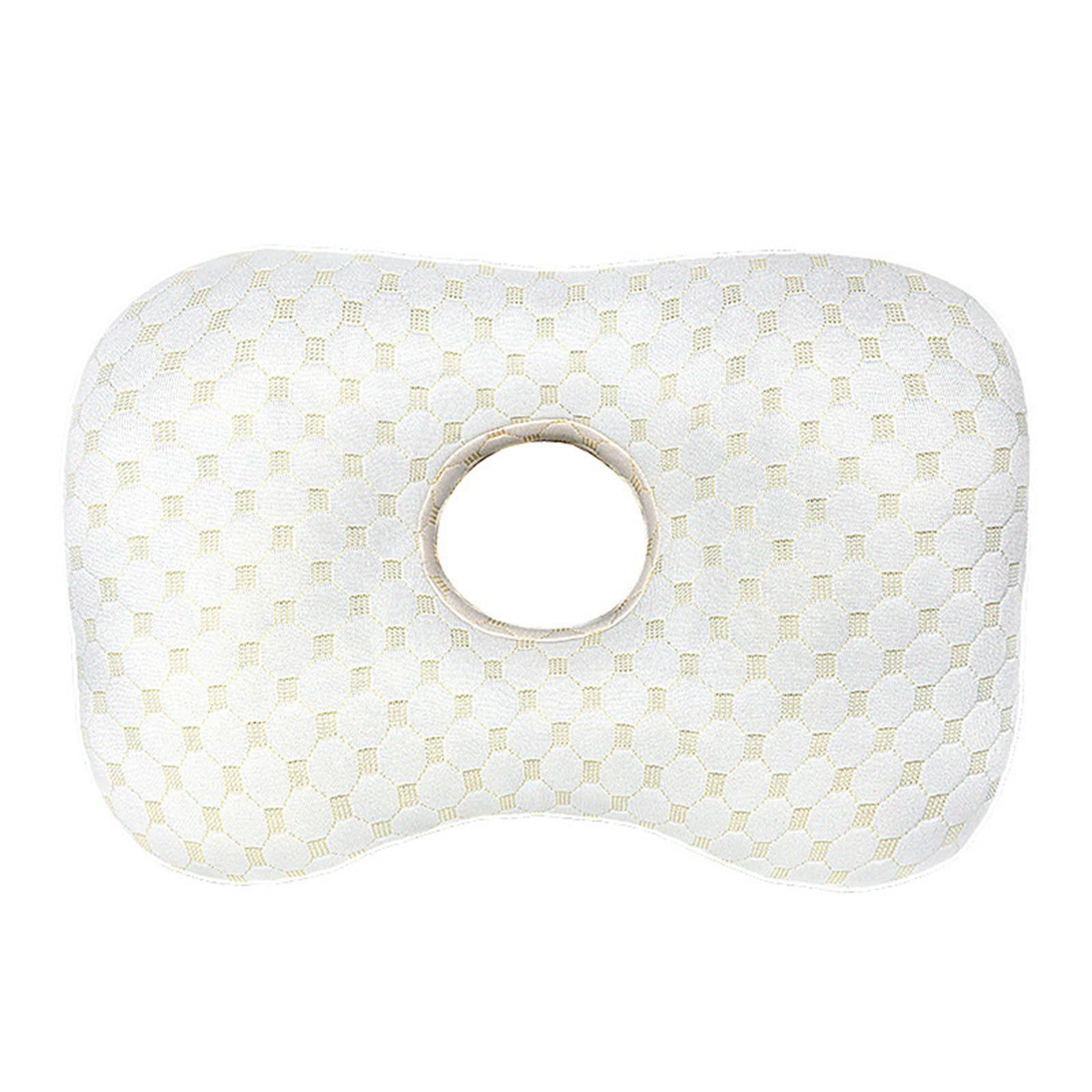 NMFLAB Side Sleepers Ear Piercing Pillow with Ear Hole Design Pressure Relief Provide Head and Neck Piercing Pillow