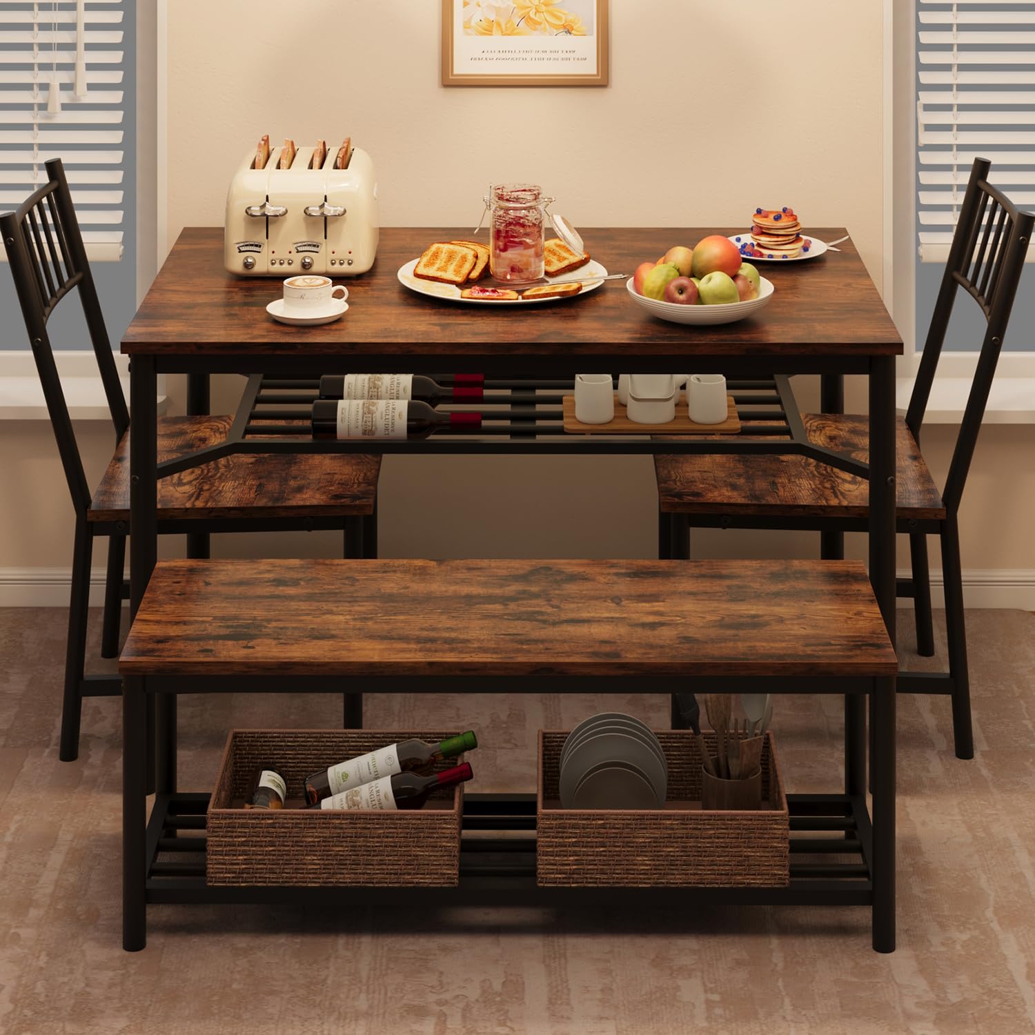 Amazon.com - GarveeHome Dining Table Set for 4, Kitchen Table and ...