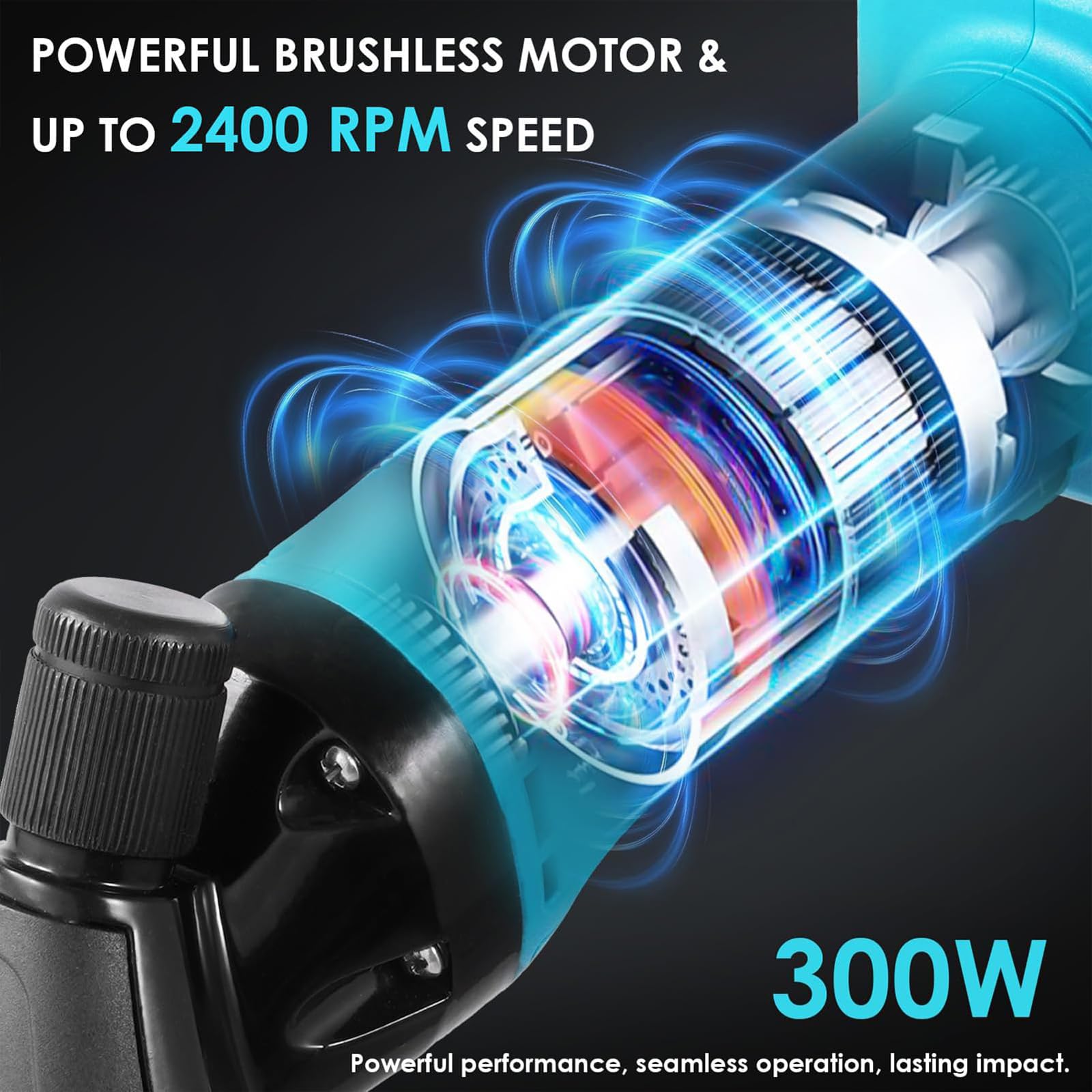 Esquiladora Eléctrica Inalámbrica para Ovejas, Máquina de Esquilar 300W con 6 Velocidades, Cuchillas de Acero al Carbono, Esquiladora Profesional para Ganado y Ma Blue: 1 battery, 1 charger - 9 teeth