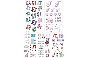 80Pcs Number 13 Temporary Tattoos Stickers for Singer Fans