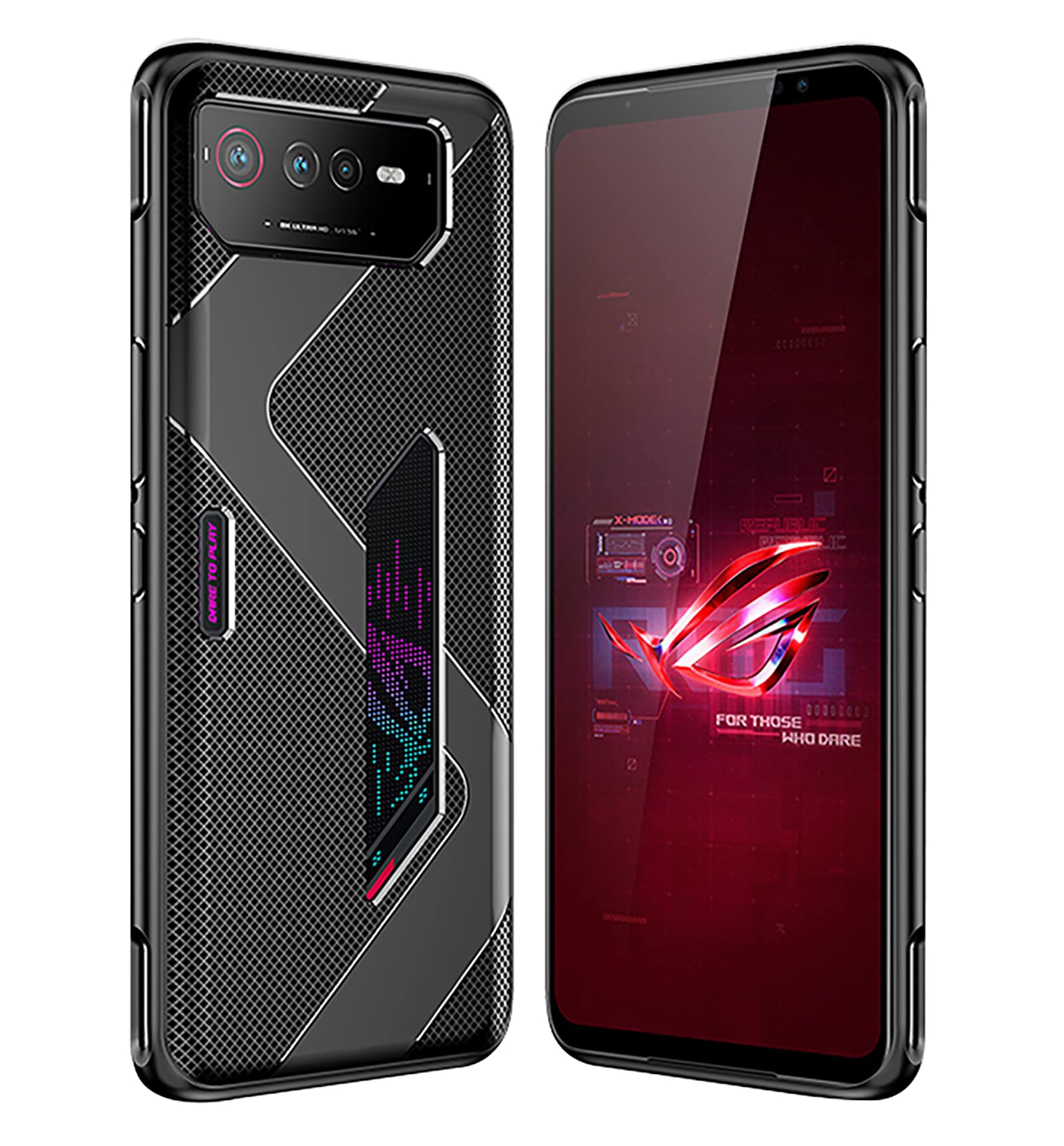Handyhülle Für Asus ROG Phone 6 – Ultra-dünne Dermatoglyph Hülle Aus PU+PC+TPU, Kabellos Ladbar