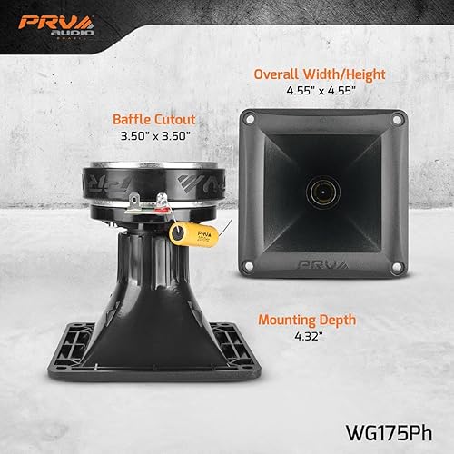 Vista 3 de PRV AUDIO WG175Ph Controlador de Compresión de Salida de 1 Pulgada, Potencia de Programa de 150 Vatios, Alta Frecuencia, Controlador de Tweeter