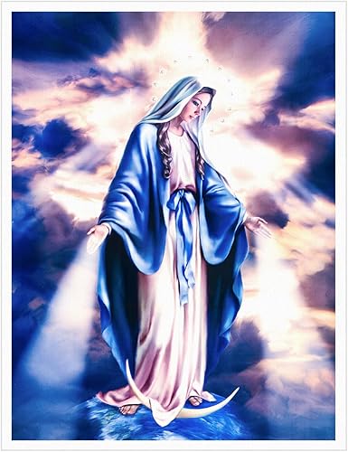 NONBER Póster vintage de la Virgen María, arte religioso, arte católico, arte religioso, lienzo, pintura, pósteres e impresiones artísticas de