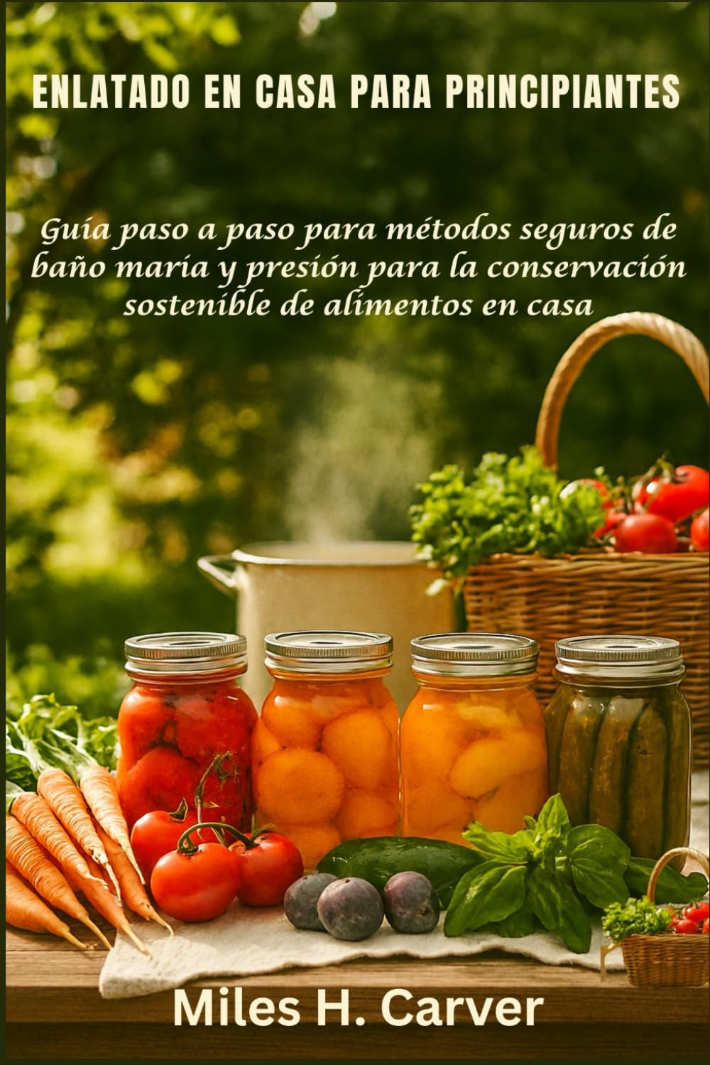 ENLATADO EN CASA PARA PRINCIPIANTES: Guía paso a paso para métodos seguros de baño maria y presión para la conservación sostenible de alimentos en casa