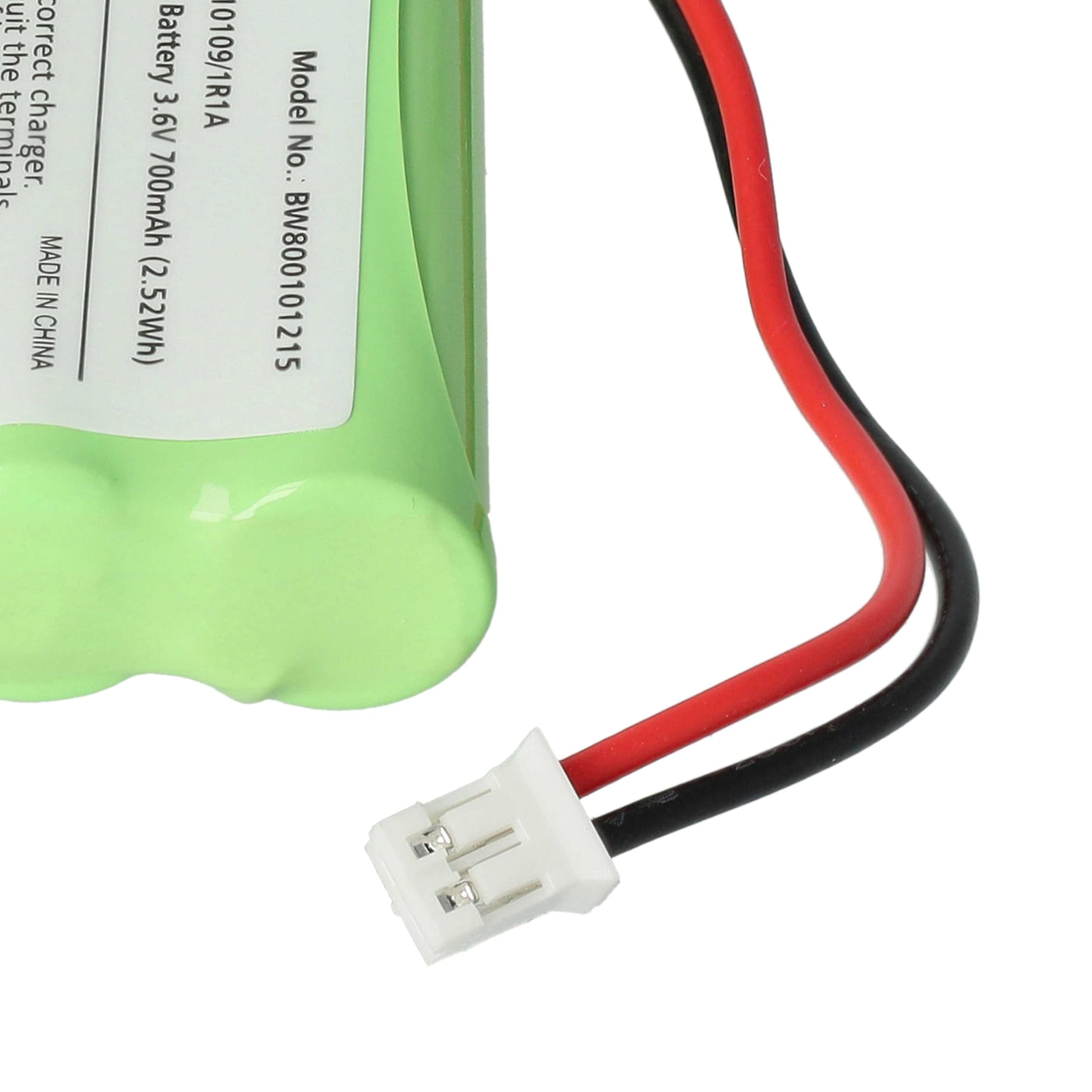 vhbw batteria compatibile con Motorola MBP853PU, MBP853CONNECTPU telefono fisso cordless (700mAh, 3,6V, NiMH)