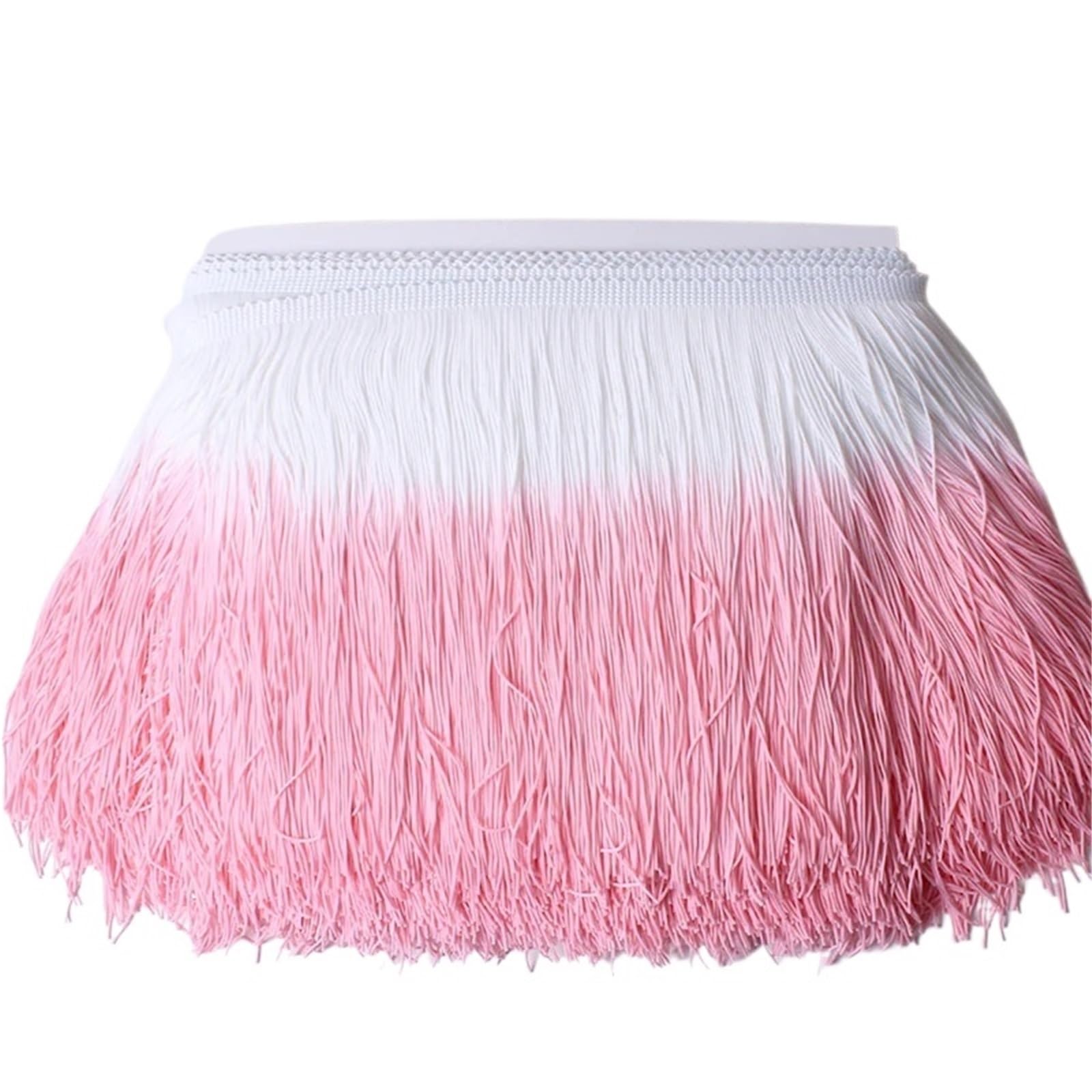 Tassel Fringe Trim 1Yard/Lot 20cm Lace Patchwork Color Trim Fringe DIY Latin Dress Stage Clothes Accessories Decorative Tassels Curtains Fabric(Color1 1Yard)
