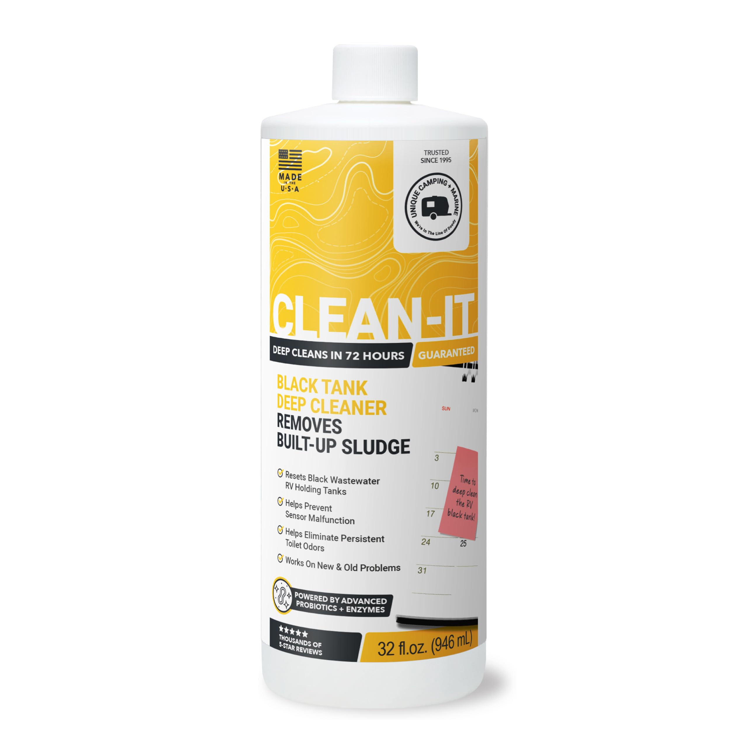 10 Essential RV Sewer Chemicals for a Stress-Free Adventure 9 Unique Clean-It RV Tank Cleaner (32 oz)