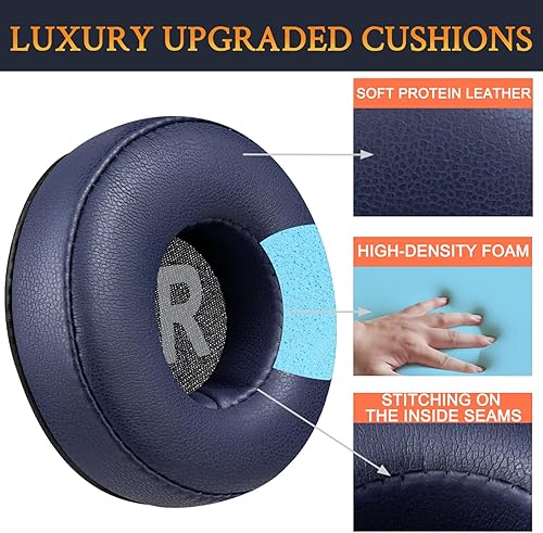 Vista 31 de SOULWIT Almohadillas de repuesto para JBL Tune 450BT/Tune 460BT/Tune 500BT/Tune 510BT/Tune 520BT/JR 300BT/JR 310BT/E40BT/Junior 320BT, almohadillas