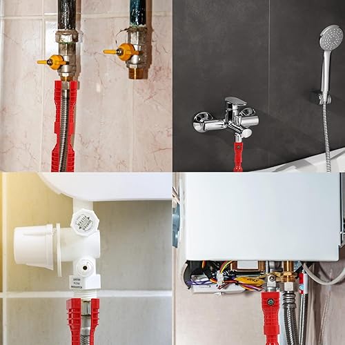 Miniatura 6 de Llave de lavabo, 24 en 1, instalador de grifo y fregadero, multiherramienta, llave de fontanería multiusos, llave de fregadero, llave de plomería
