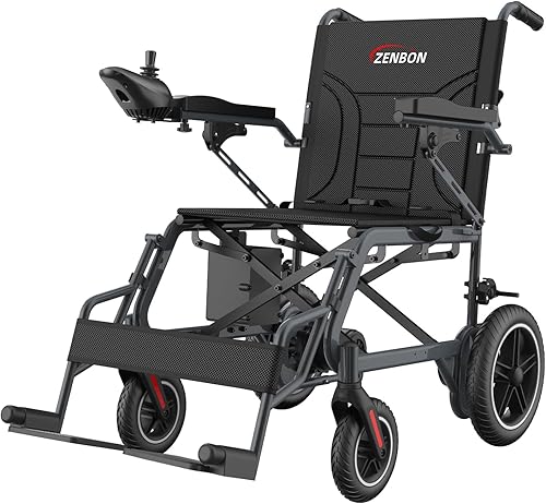 Sillas de ruedas eléctricas ZENBON de 15 millas Cruise Range para adultos, silla de ruedas eléctrica ligera y plegable, sillas de ruedas motorizadas