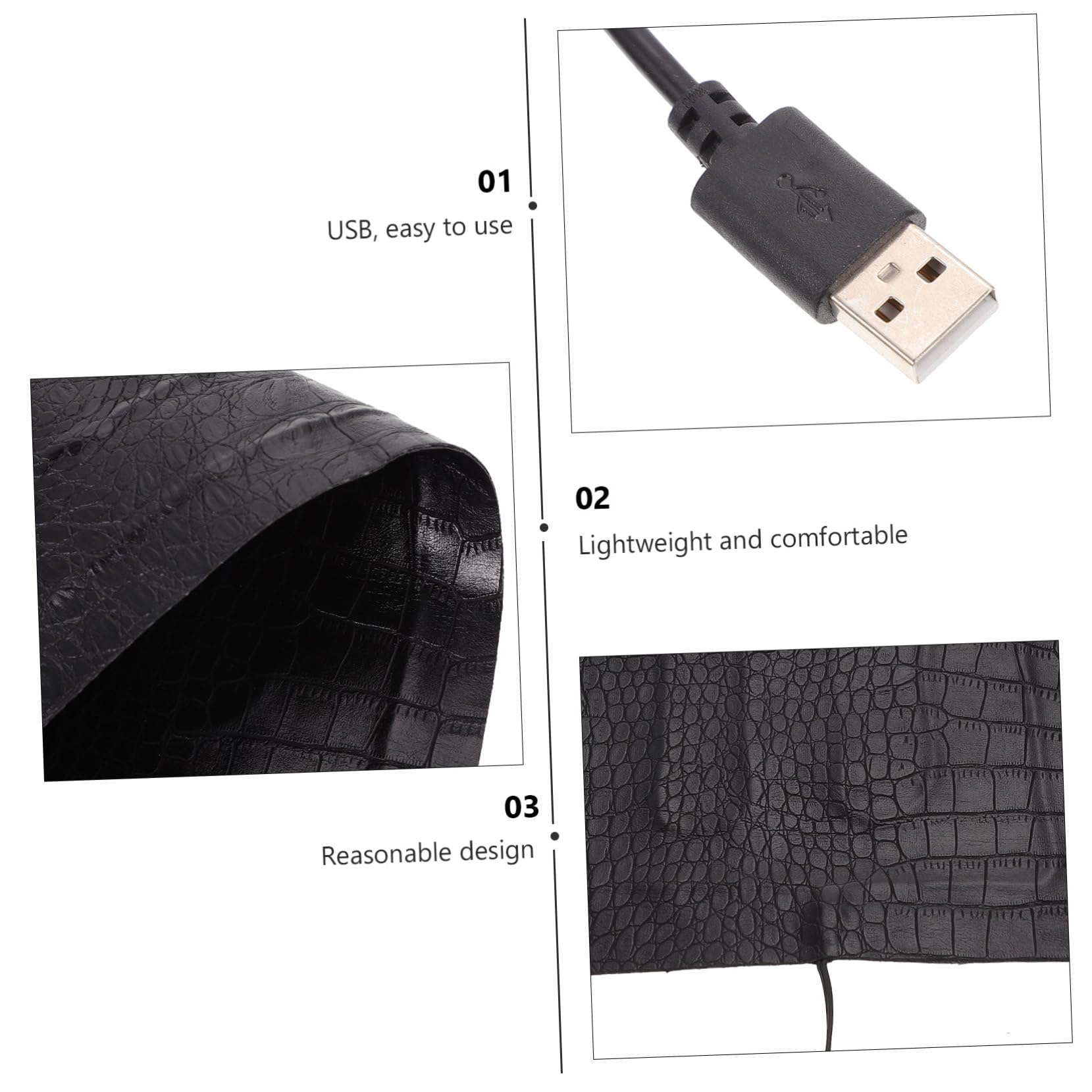 HEMOTON 1pezzi Tappetino Riscaldante per Rettili in Effetto con Regolazione USB per Lucertole e Tartarughe Cuscinetto Riscaldante per Animali Domestici in Inverno