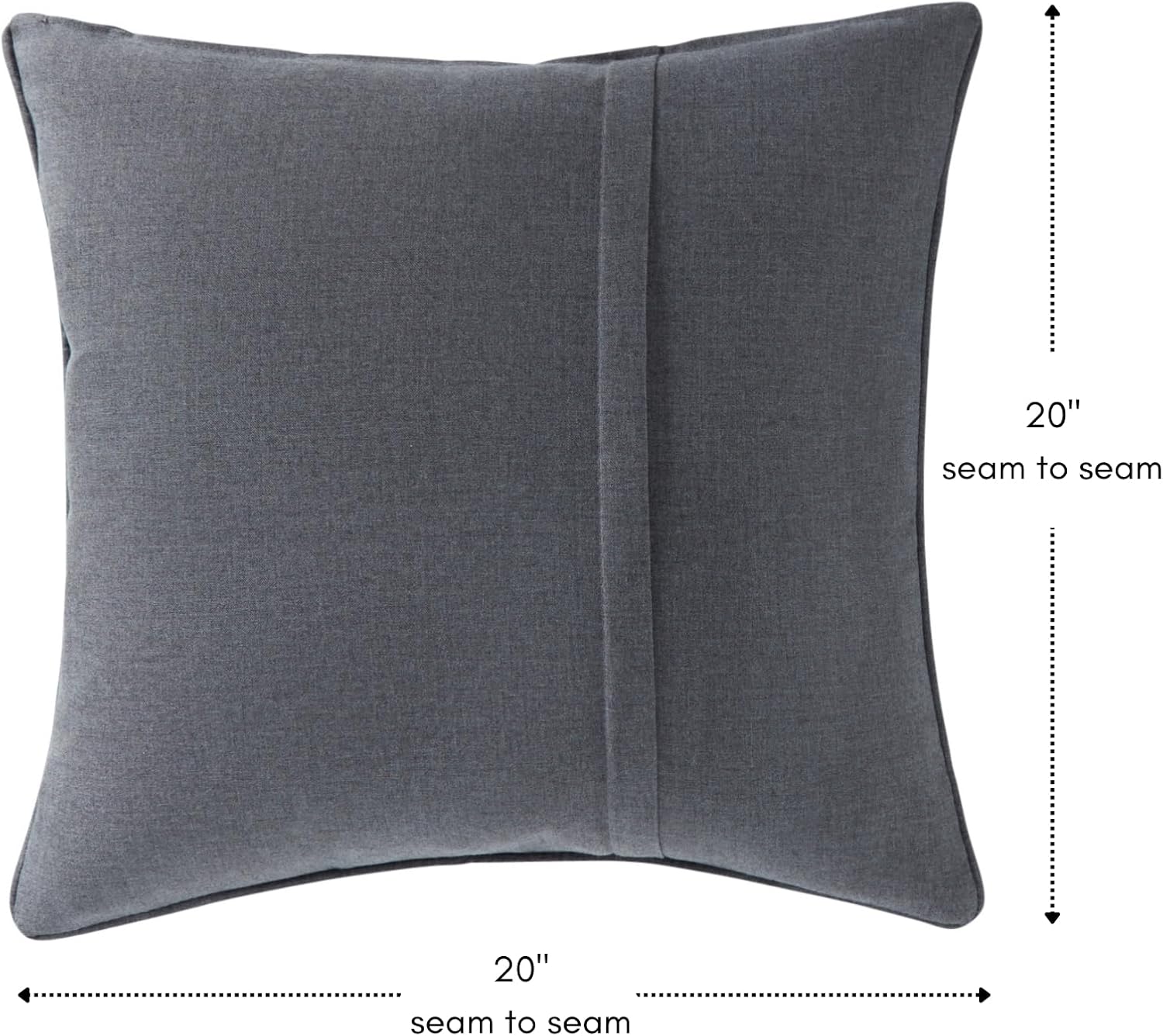 Greendale Home Fashions Sunbrella 20'' Square Outdoor Throw Pillow with Removable Cover (Set of 2), Cast Slate