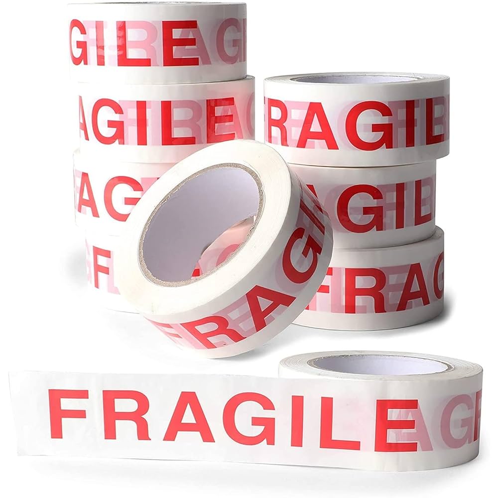 廃盤　8巻　われもの注意　テープ　梱包テープ　FRAGILE 50m  ダイソー 廃盤 8巻 われもの注意 テープ 梱包テープ FRAGILE 50m ダイソー