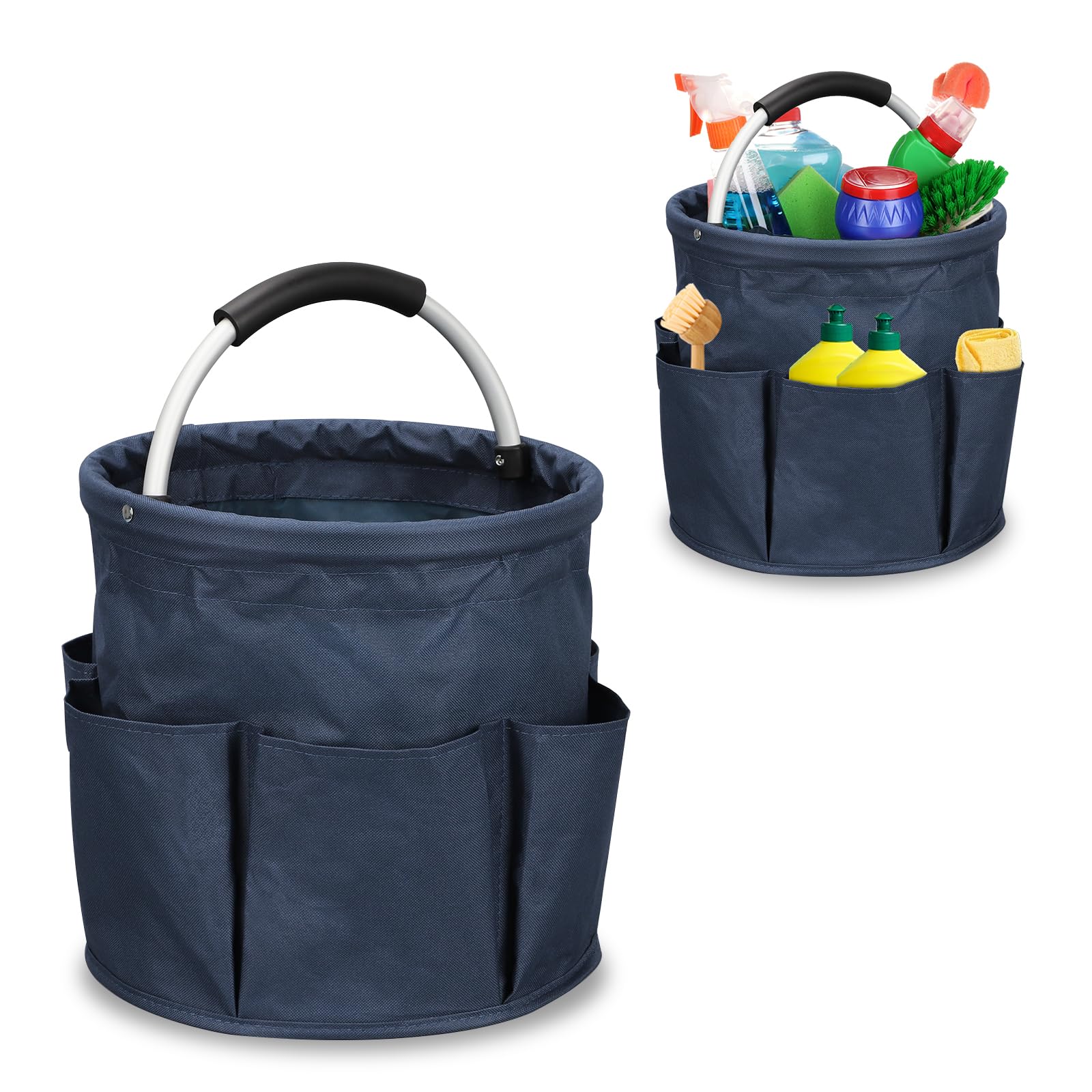 Sexyhot Multipocket gereedschapstas organizer, grote opvouwbare gereedschapstas met waterdichte, gevormde bodem, opbergtas voor zware gereedschappen, zwart (40 x 23 x 28 cm
