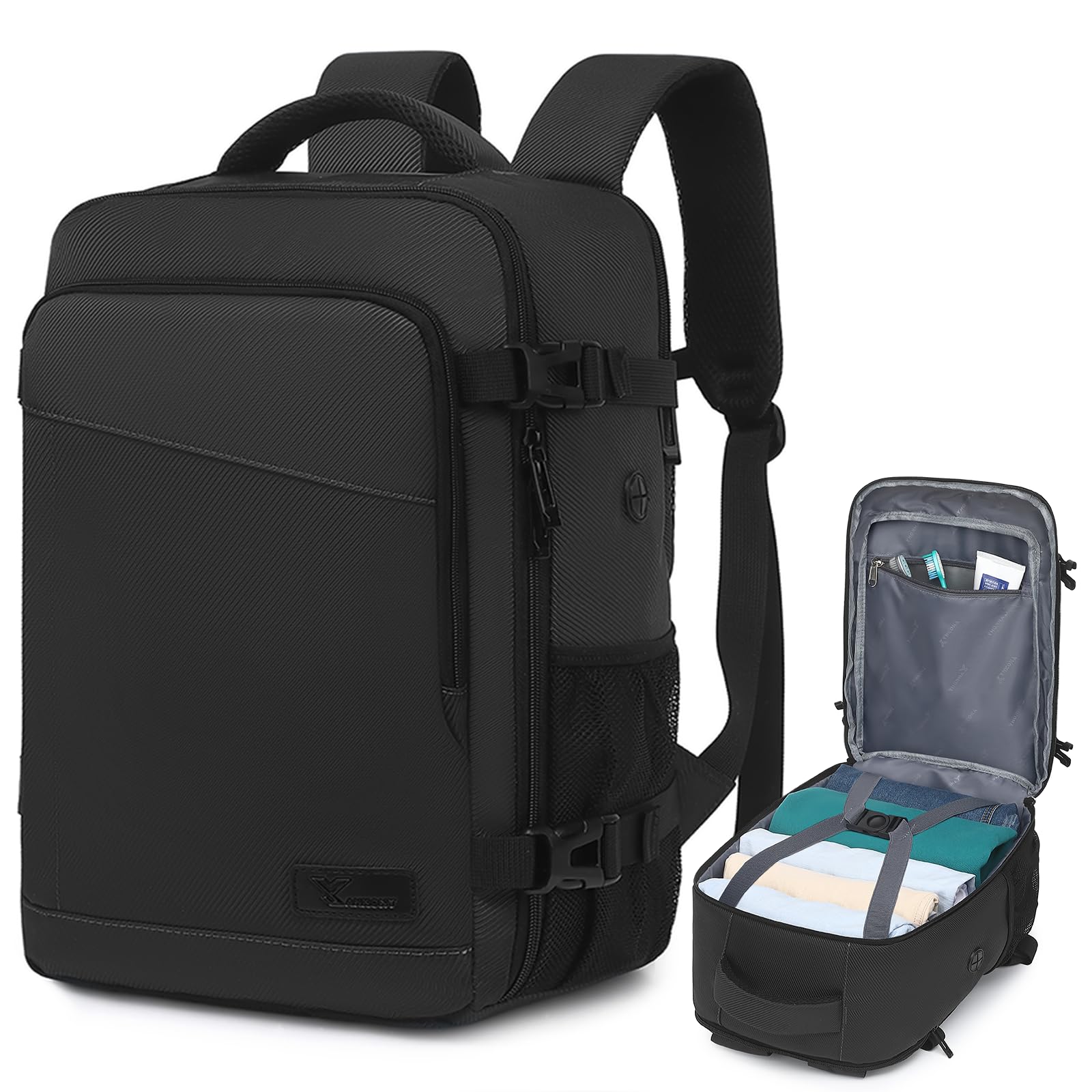 Yankony Mochila Viaje Cabina Avion 40x20x25 para Ryanair Travel Backpack 20L con Compartimiento para Portátil de 14 Pulgadas Impermeable y Antirrobo Equipaje De Mano Hombre Mujer