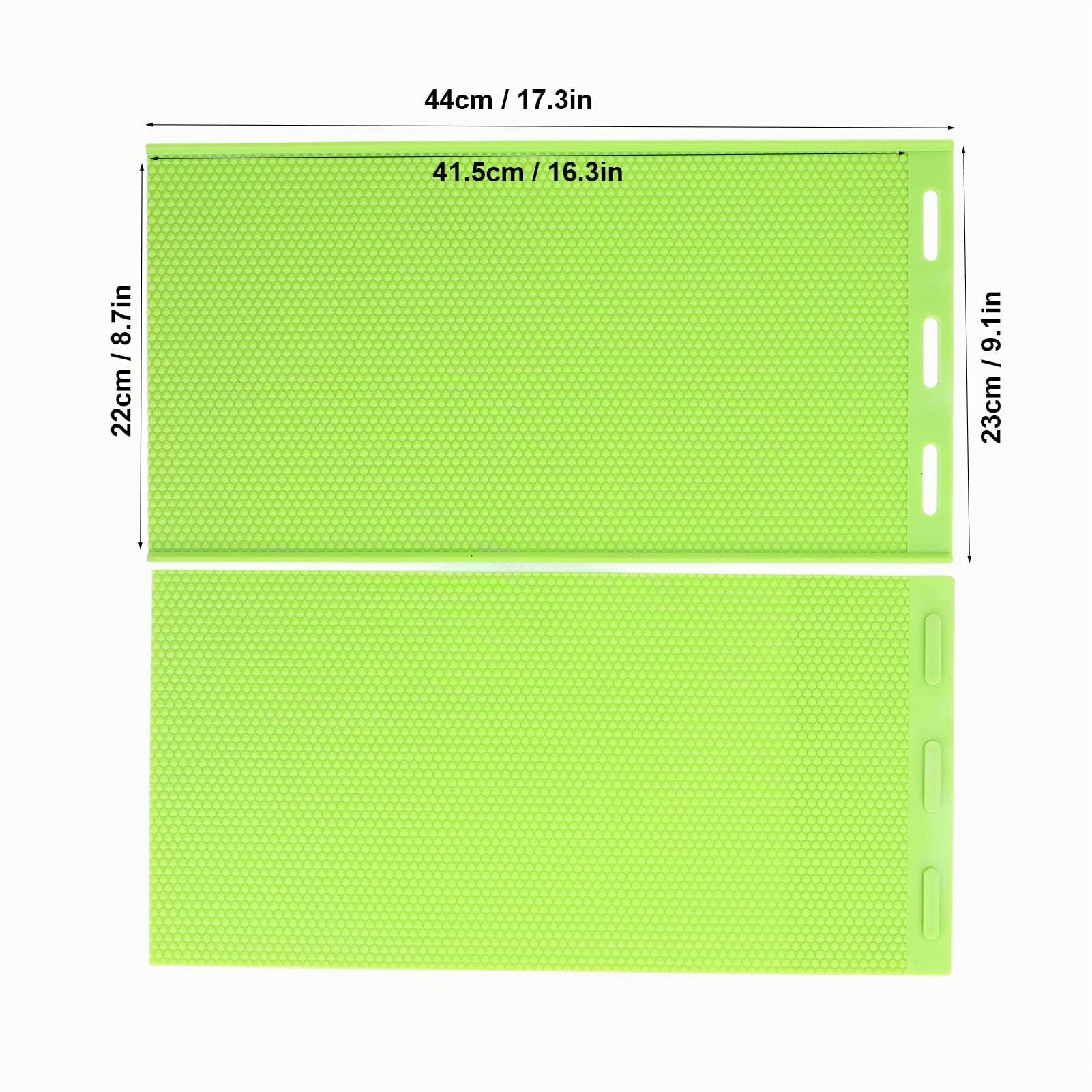Moule de Fond de Teint en Feuille de Cire d'abeille, 2 Pièces en Silicone Flexible pour Ruche d'abeille, Motif en Relief, Moule de Presse à Cire d'abeille Portable Pliable, Machine à Gaufrer