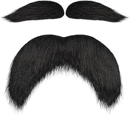 EWOID Bigote y cejas falsas, barba falsa, disfraz novedoso para disfraz de cosplay y fiesta de festivales