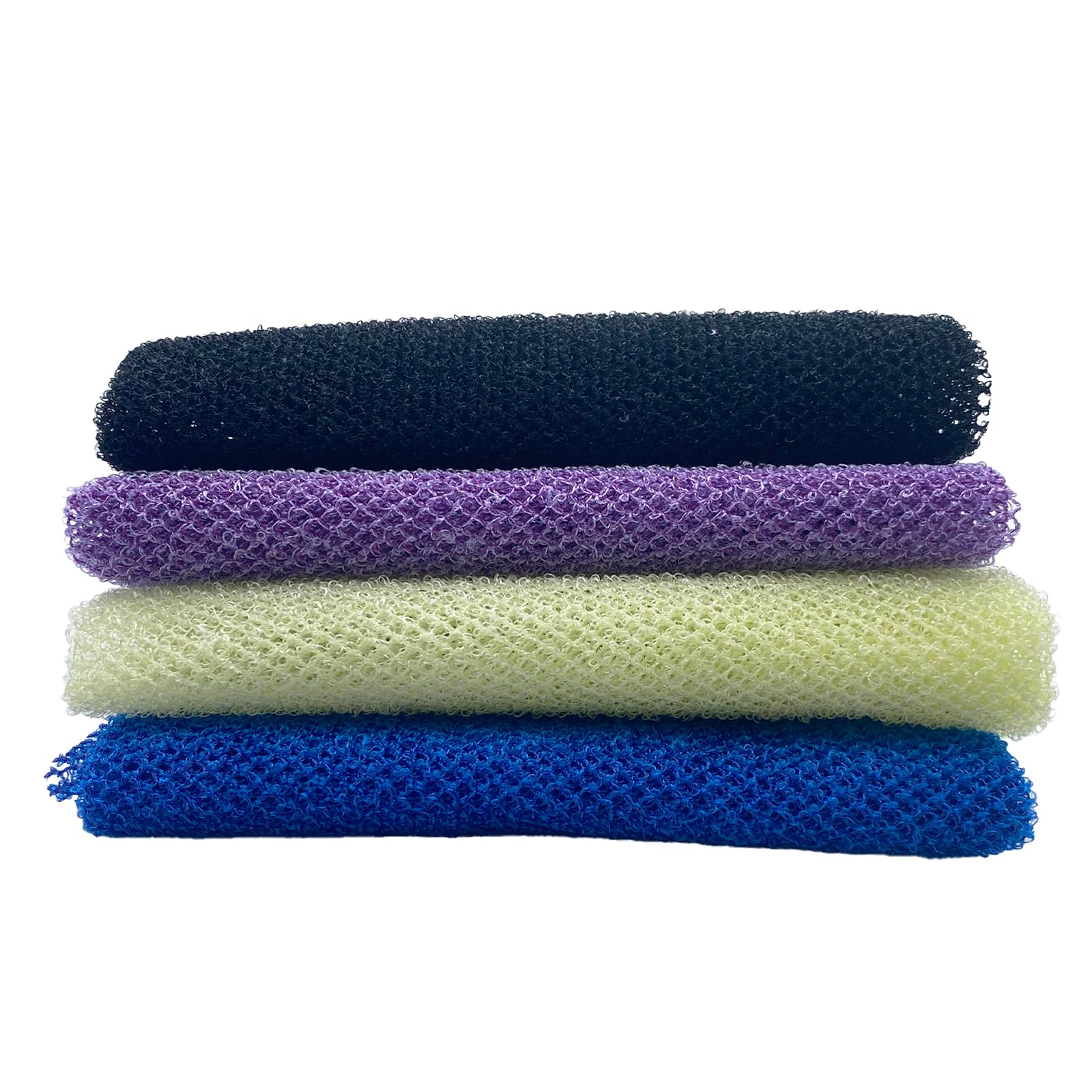 ElevateTech Rücken-Peelingtuch Set – 4 Stück, Nylon, Lang & Elastisch, Für Tiefenreinigendes Duschen