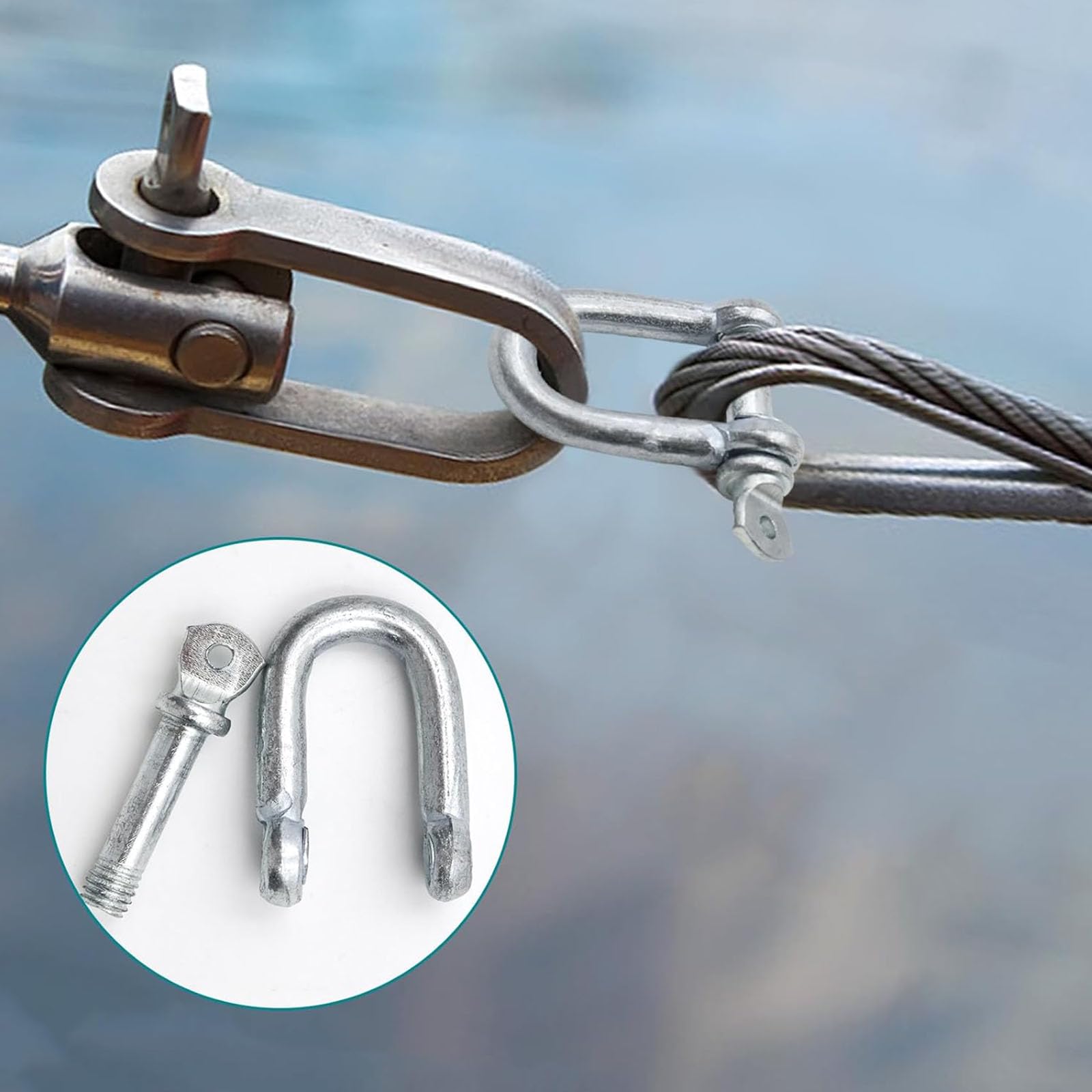 Manille En D Acier Inoxydable M5 160kg Connexion Rapide Lot De 10 Manilles En D En Acier Inoxydable 304 - M5, 5mm, Charge 160 Kg - Pour Escalade, Randonnée, Voile, Levage