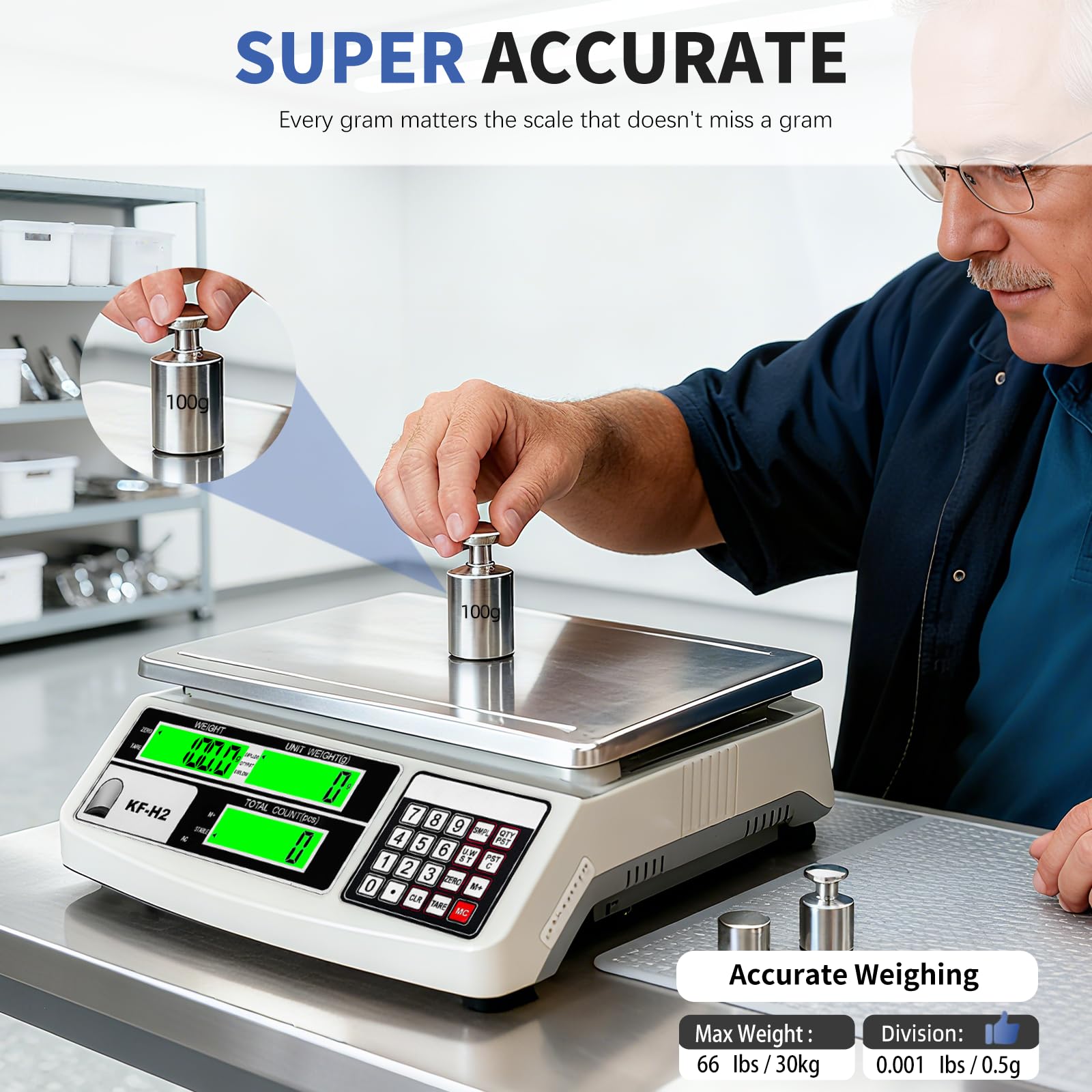 MEIYA Counting Scale - 30kg Digital Coin Scale -2 MEIYA Counting Scale - 30kg Digital Coin Scale -2