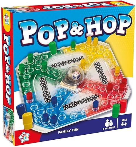 Kids Play Pop 'N' Hop! Get Your Pieces Home! Classic Game for 2-4 Players Dice Games For Kids - Fun Board Games For Families - Games For 2 To 4 Players - Family Activities - Birthday Gift For Kids