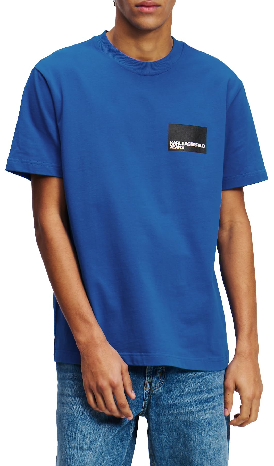 Karl Lagerfeld Jeans, Herren, Normales Kurzarm-T-Shirt Mit Box-Logo, Normale Passform