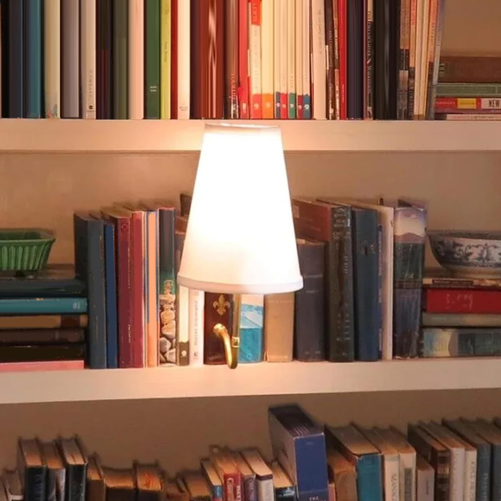 Bücherregallampe – Tischlampe im Buchstil zum Lesen, dekorative Akzentbeleuchtung, Vintage-Holzabdeckung mit LED-Lichtseiten, einstellbare Helligkeit, Heimbüro für Bibliothek, Nachttisch-
