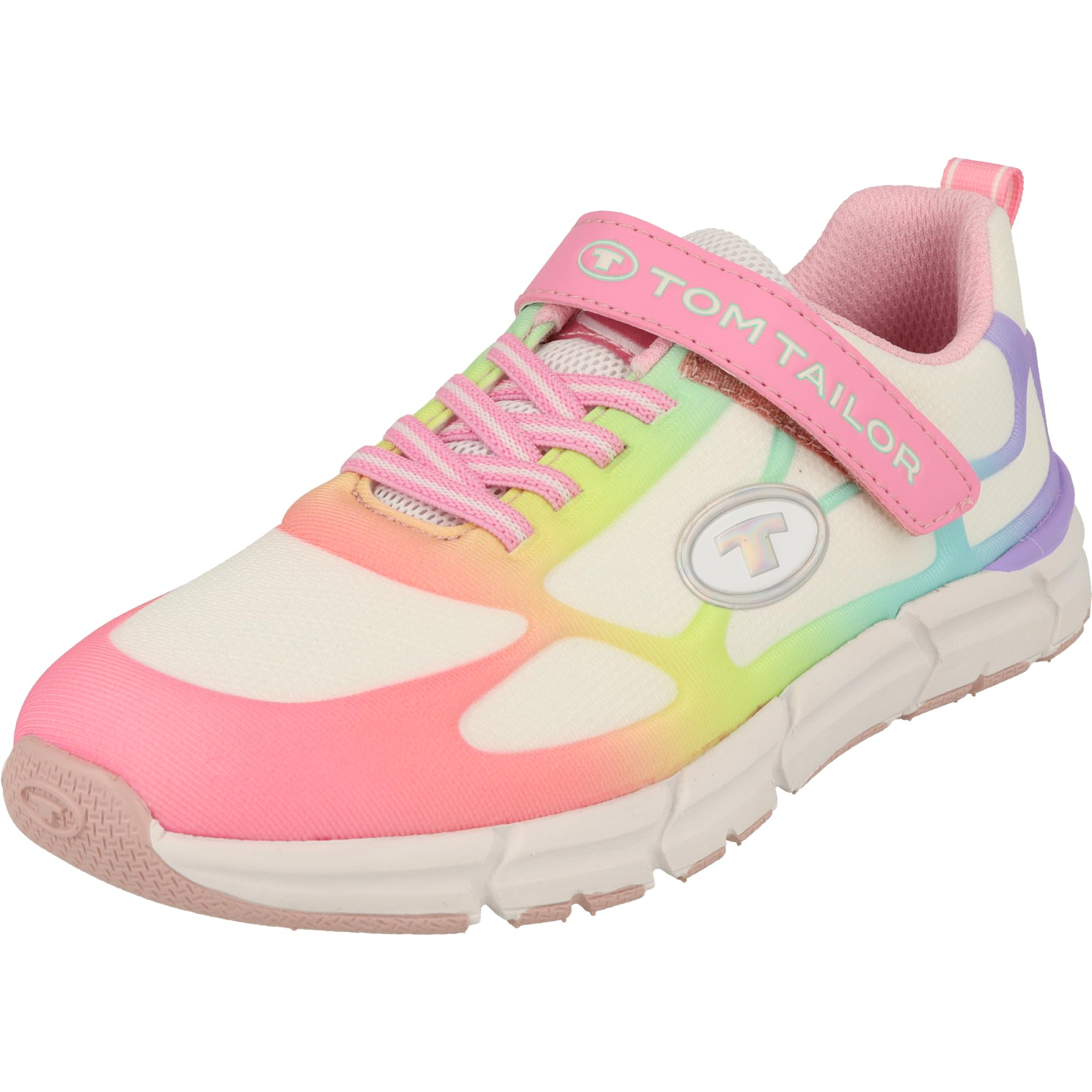 TOM TAILOR 6370250012 Sneaker, White Rose Multi, 3 UK