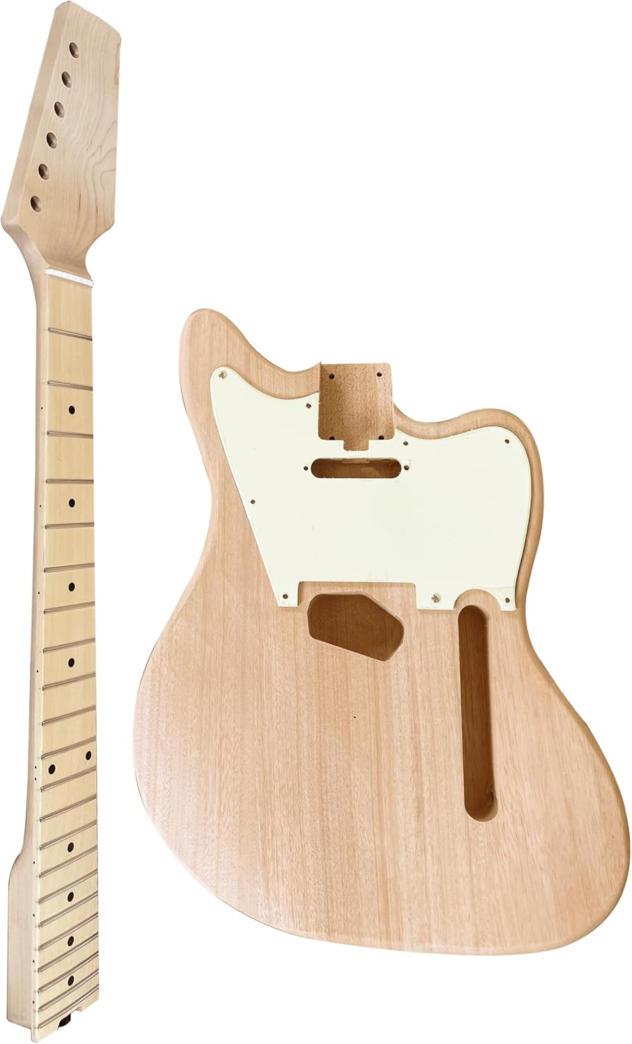 Electric Guitarr Kit,Mahogany Body and Maple Neck,Maple Fretboard,Uncut DIY Guitarr Kit Diy Build Your Own,Electric Guitarrs Unfinished